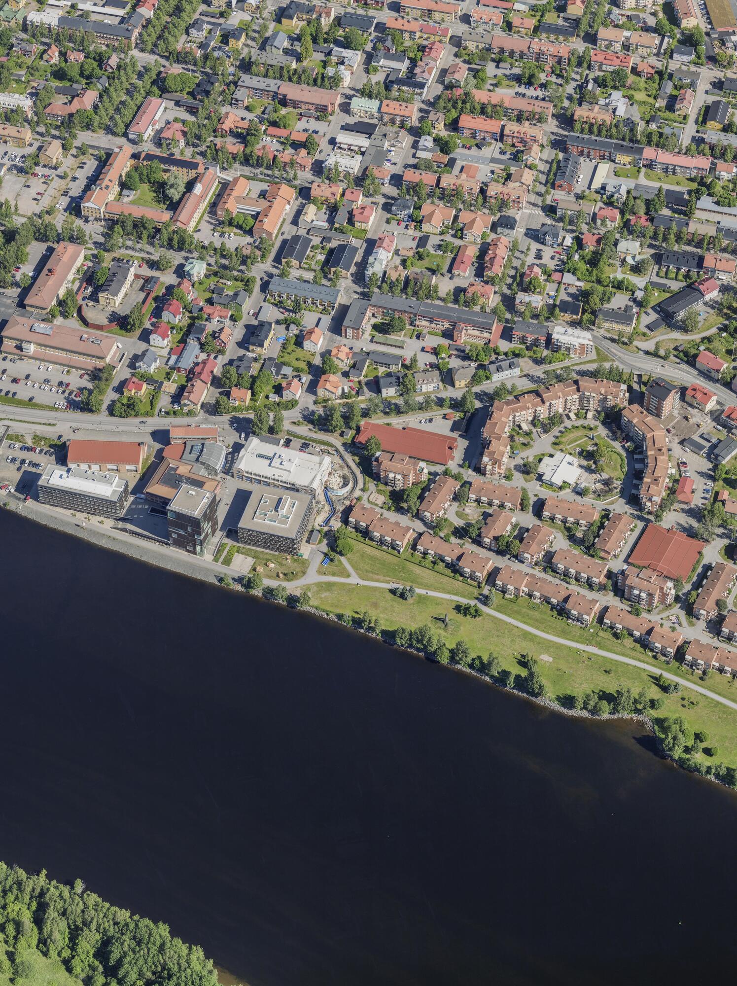 Flygbild över Centrala stan i Umeå #44