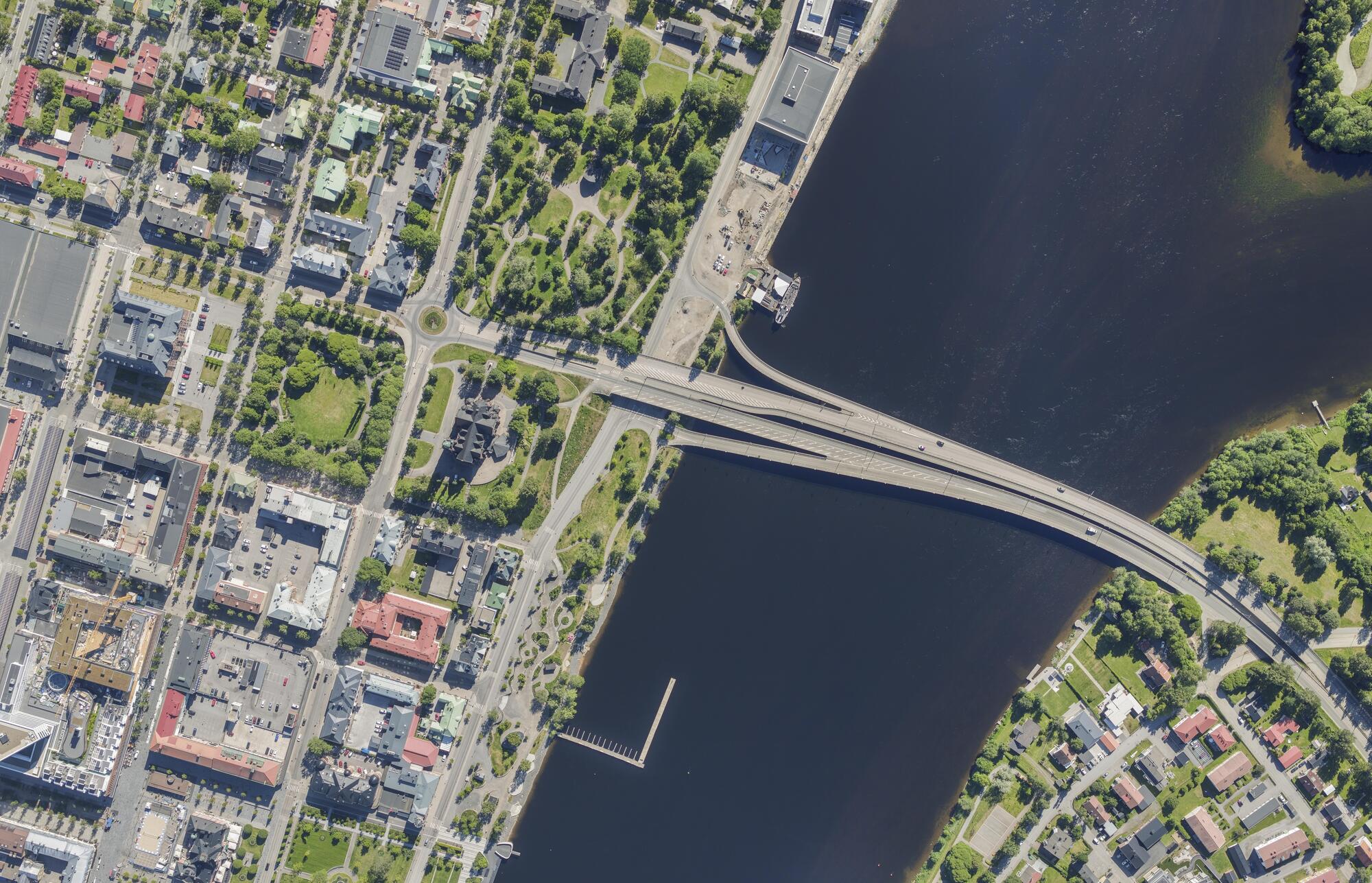 Flygbild över Centrala stan i Umeå #14