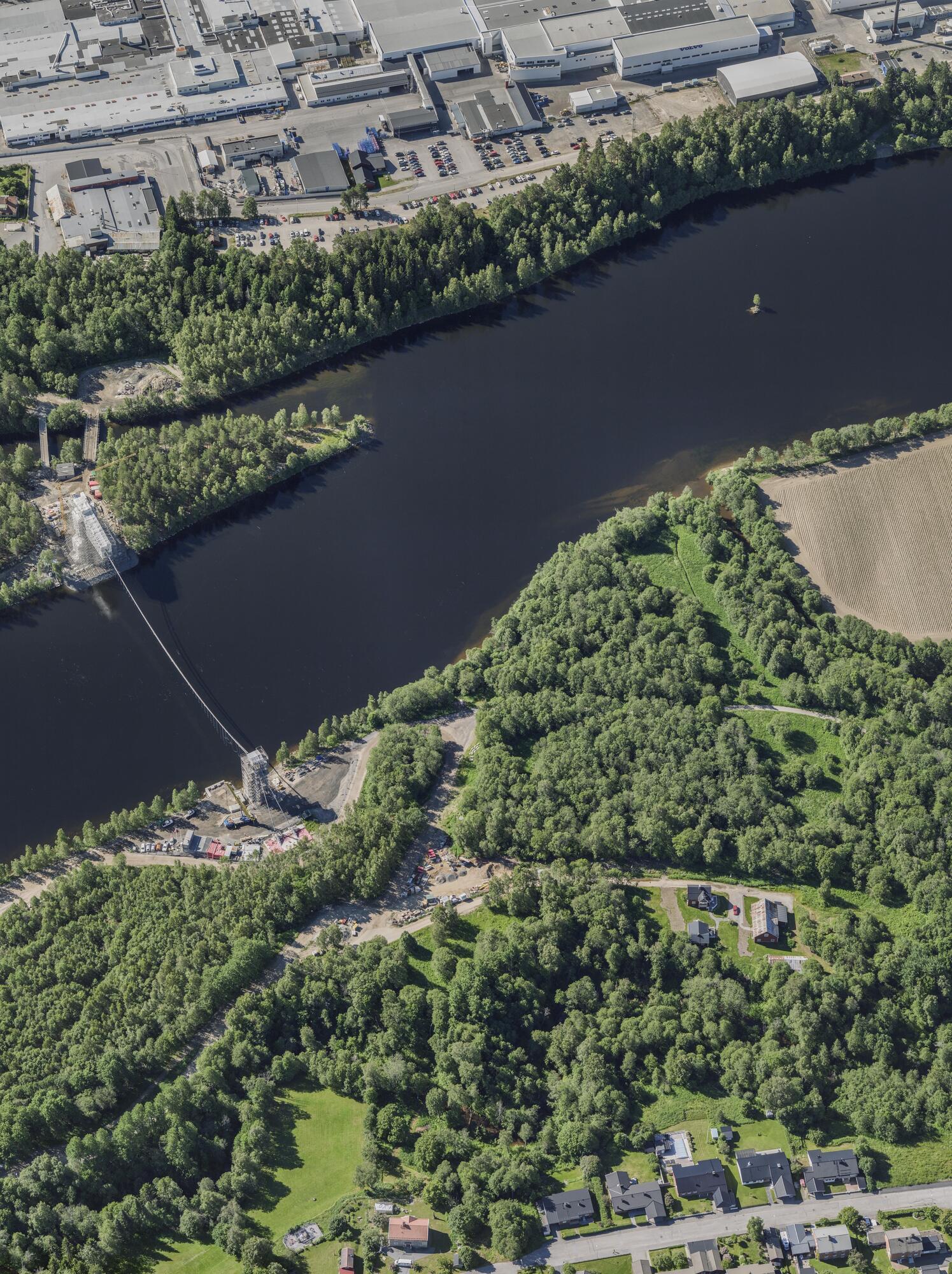 Flygbild över Centrala stan i Umeå #49