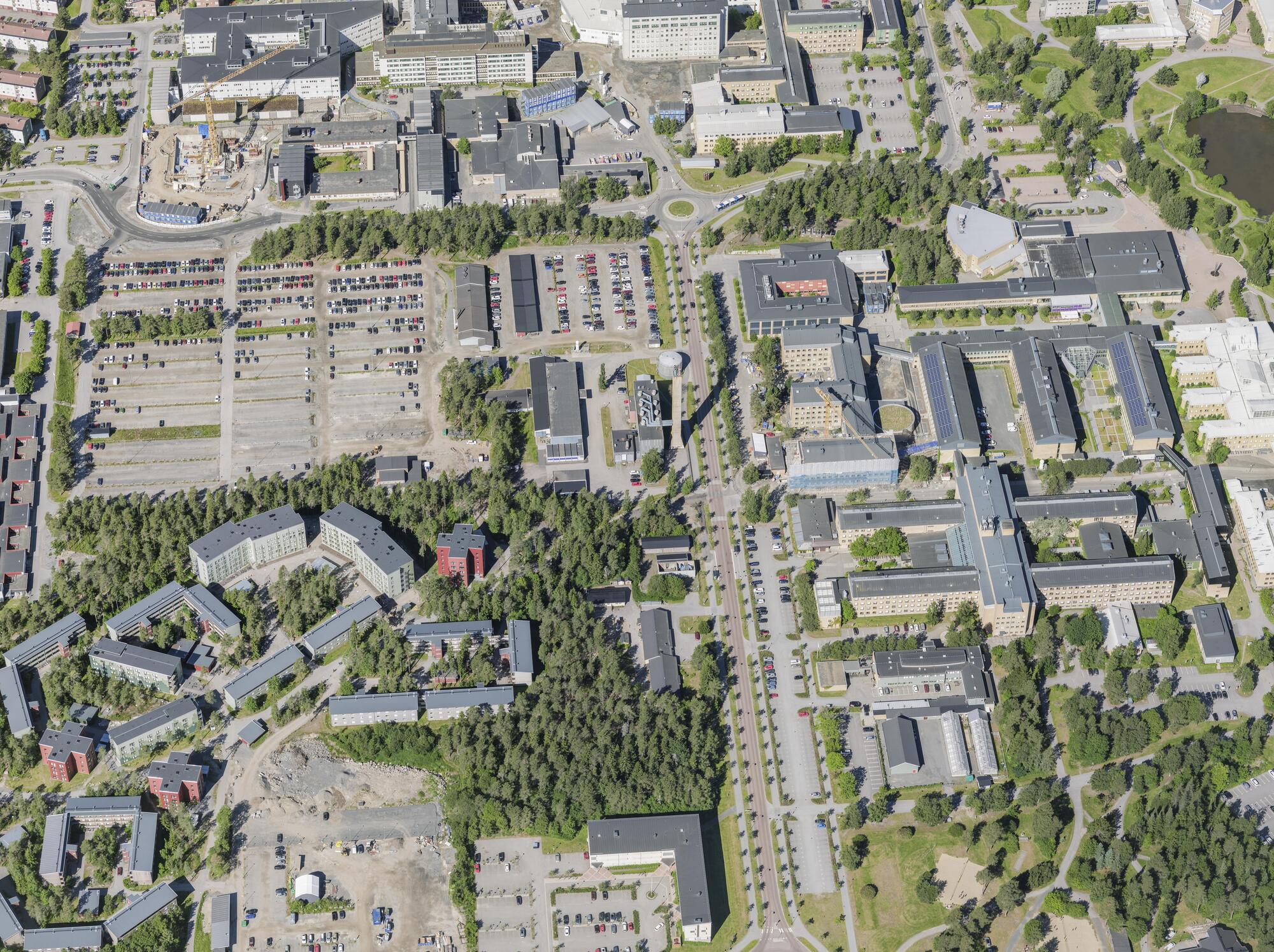 Flygbild över Universitets- och sjukhusområdet i Umeå #28