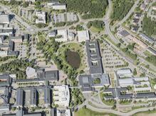 Flygbild över Universitets- och sjukhusområdet i Umeå #48