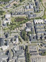 Flygbild över Universitets- och sjukhusområdet i Umeå #25