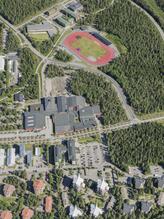 Flygbild över Universitets- och sjukhusområdet i Umeå #35