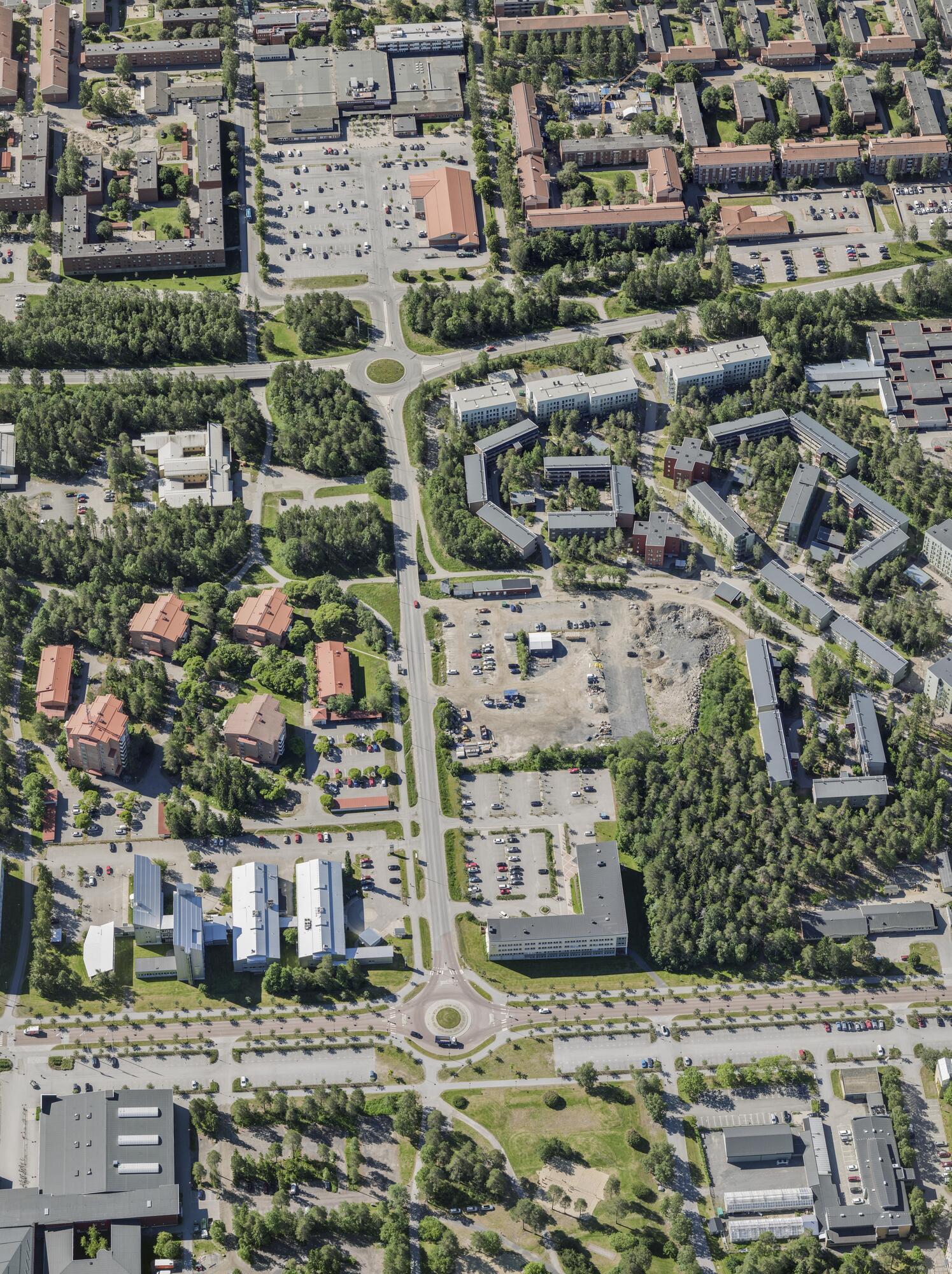 Flygbild över Universitets- och sjukhusområdet i Umeå #29