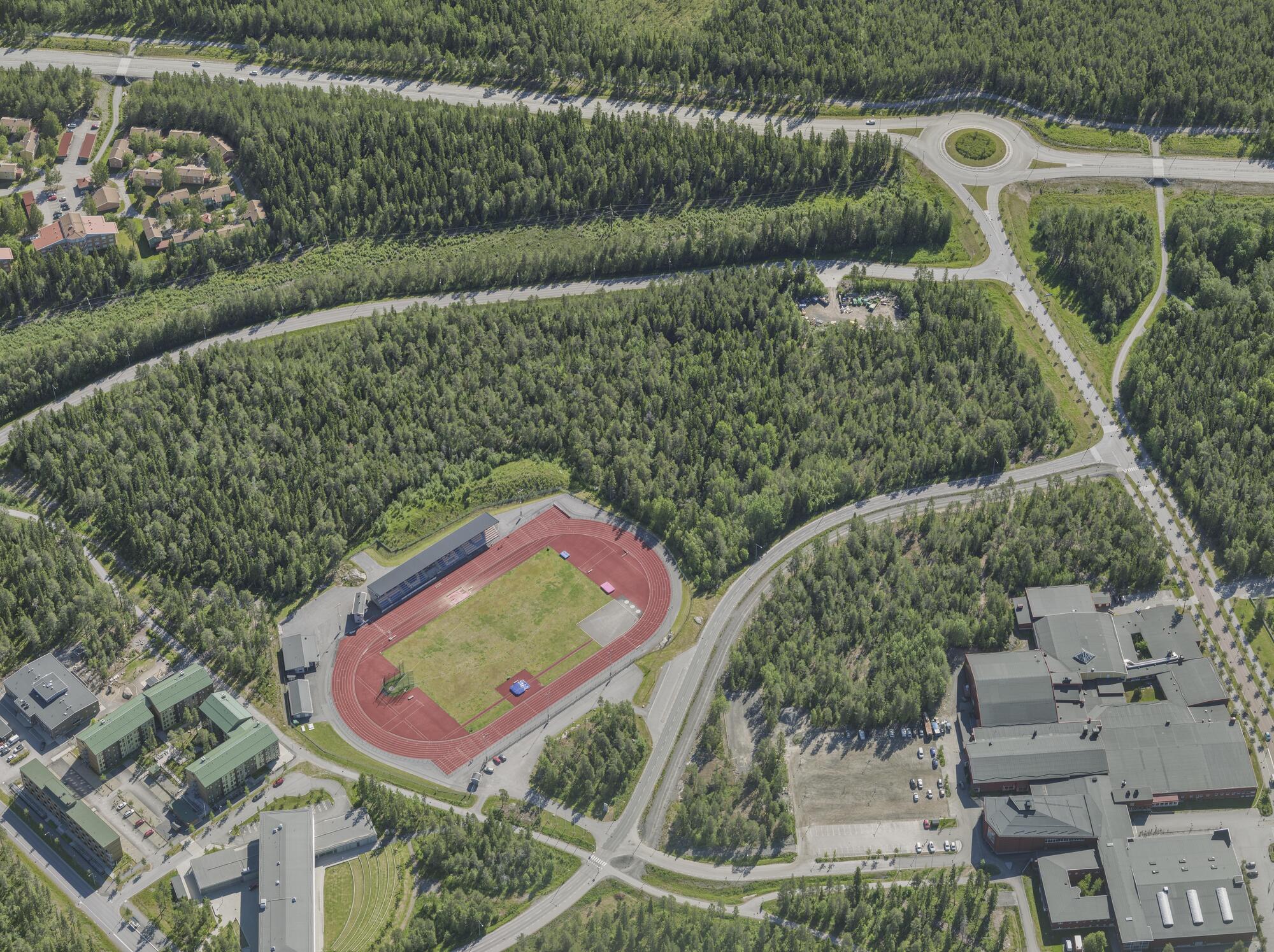 Flygbild över Universitets- och sjukhusområdet i Umeå #18