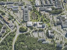 Flygbild över Universitets- och sjukhusområdet i Umeå #24