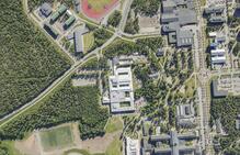 Flygbild över Universitets- och sjukhusområdet i Umeå #5