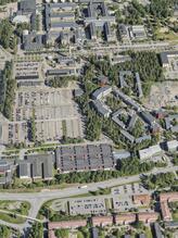 Flygbild över Universitets- och sjukhusområdet i Umeå #41