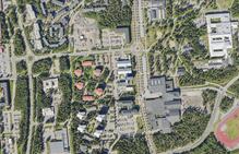 Flygbild över Universitets- och sjukhusområdet i Umeå #9