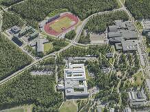 Flygbild över Universitets- och sjukhusområdet i Umeå #20