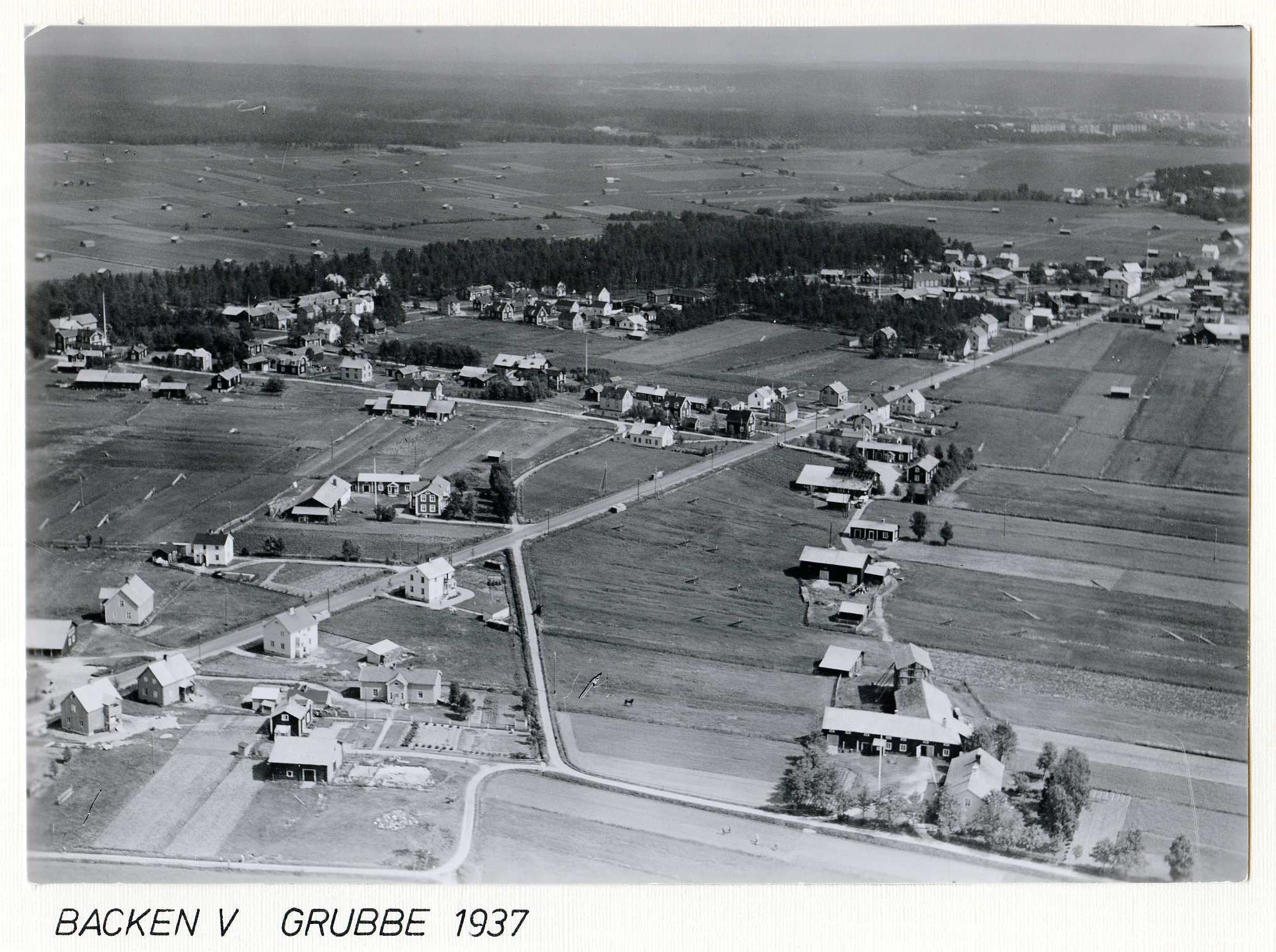 Grubbe Backen 1937 flygfoto