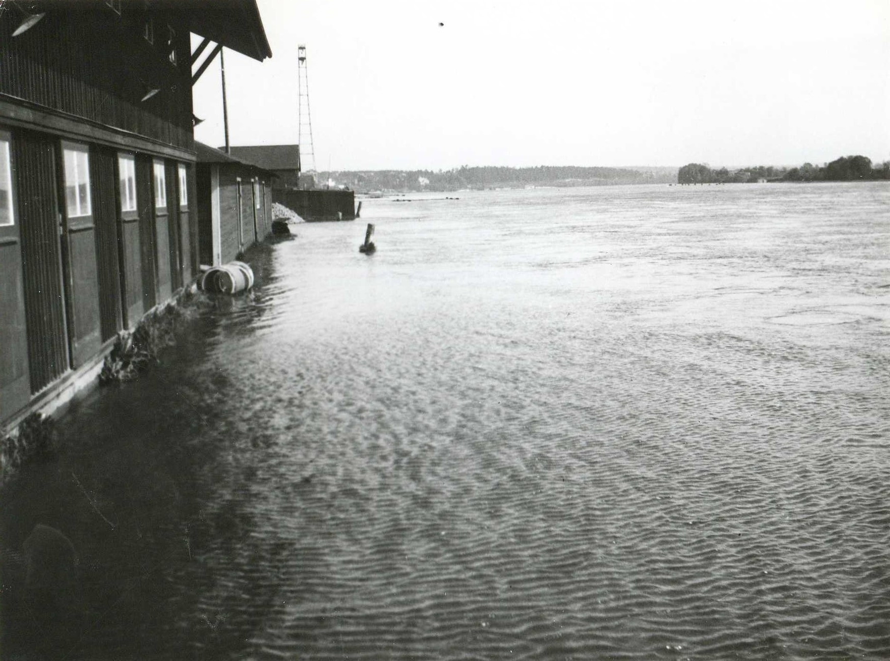 Översvämning Umeälven 1938 hamnmagasin