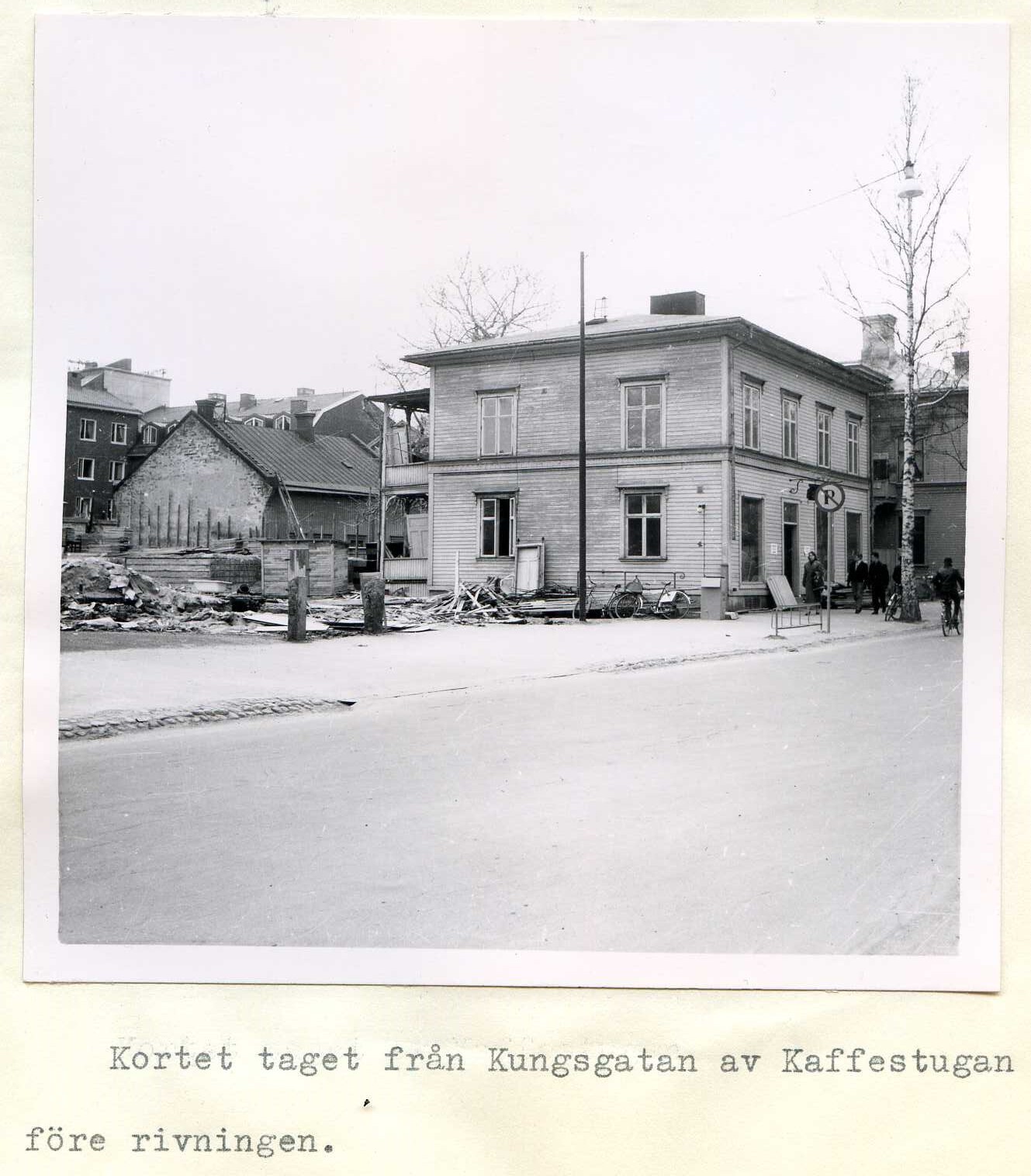 Kaffestugan före rivning 1959  tomt 18 kv Njord