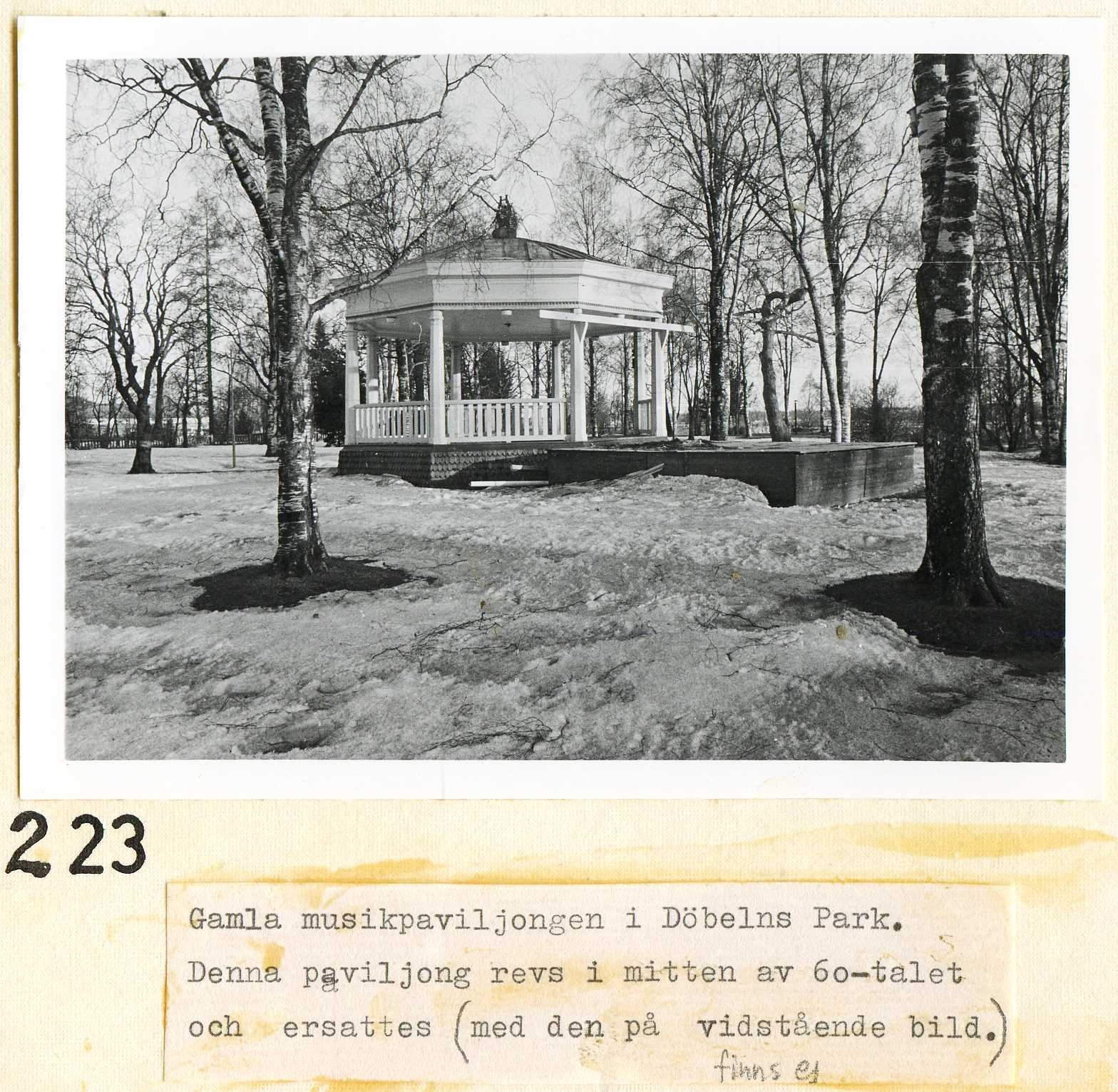 Gamla musikpaviljongen i Döbelns park 1960-tal