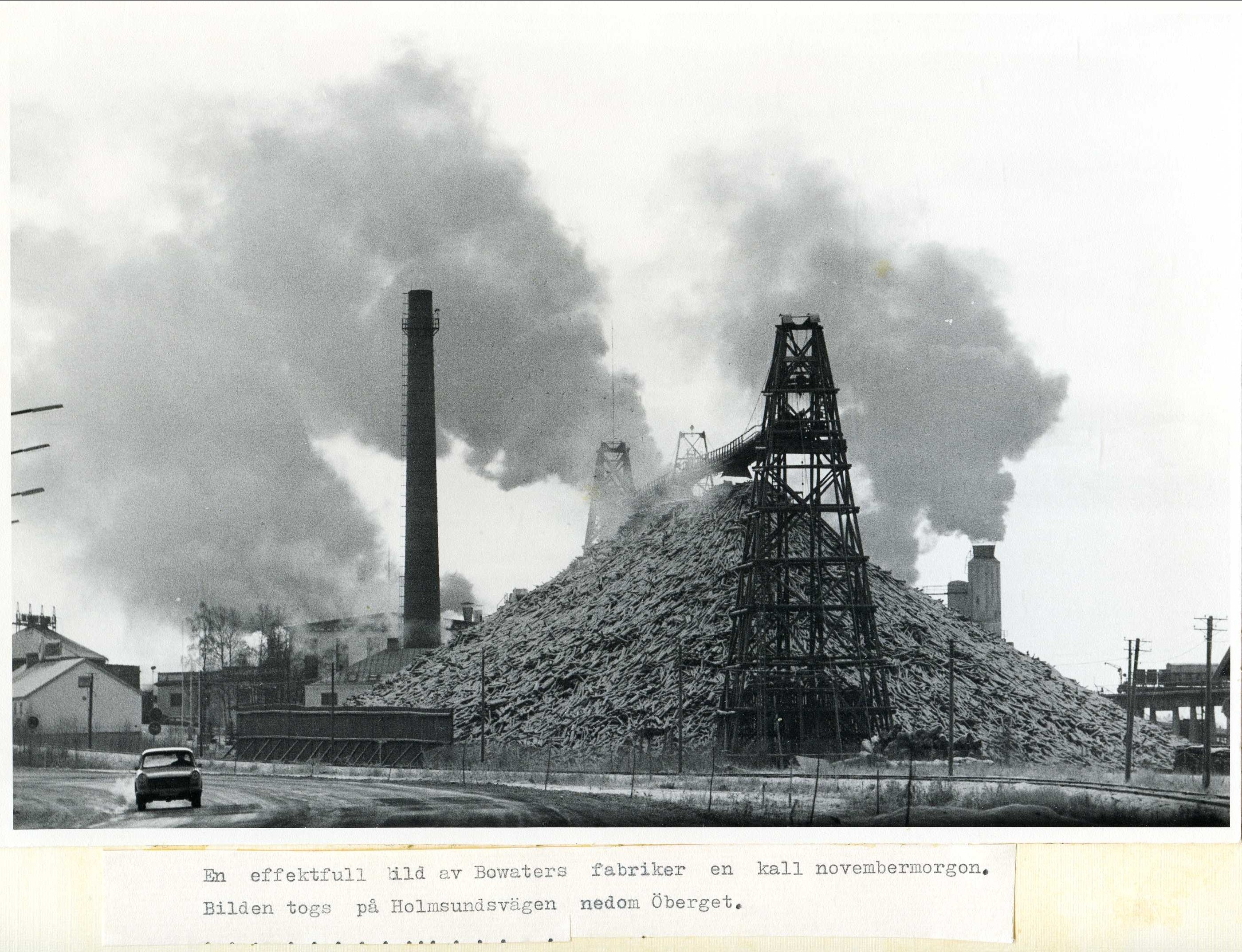 Kall novembermorgon vid Bowaters   troligen slutet av 1960-talet