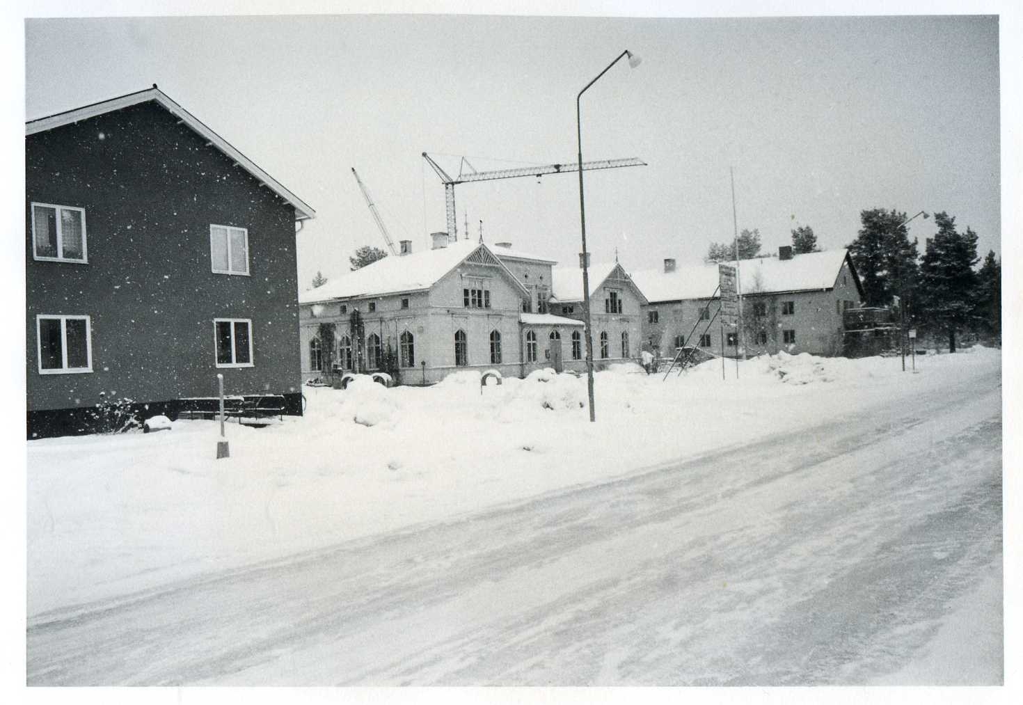 Om- och tillbyggnad av fd kommunalhuset i Backen vinter 1969-70