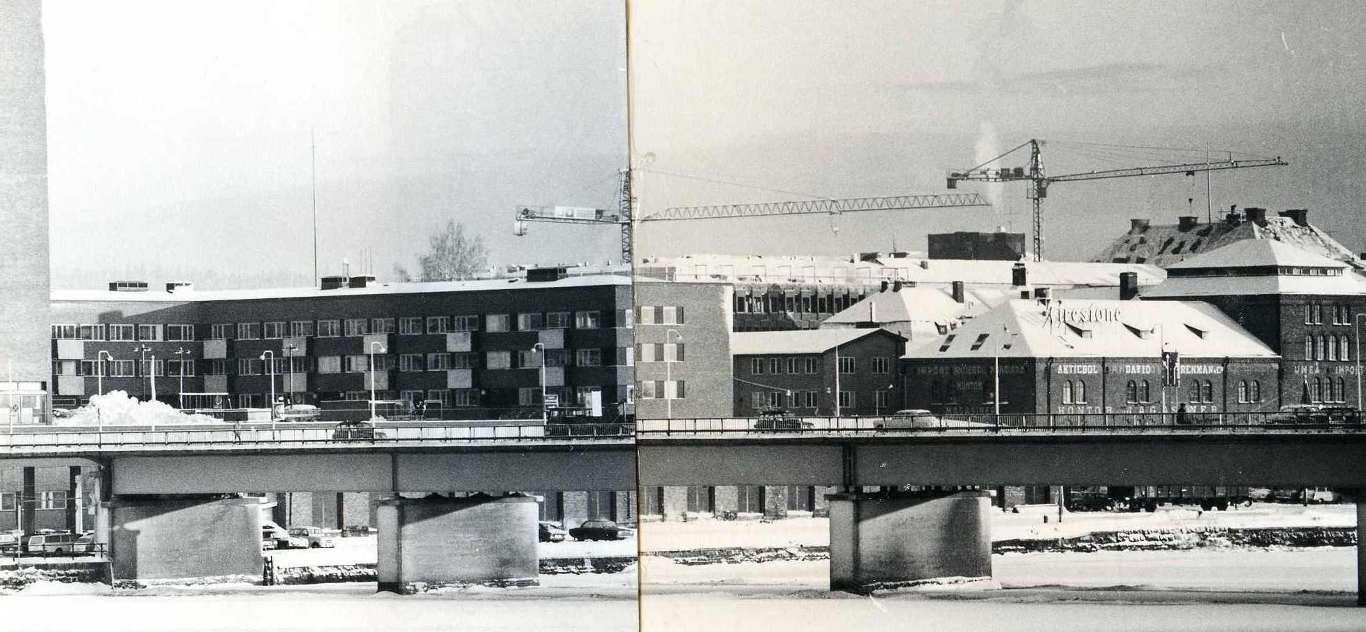 Tegsbron med kajen bakom 1960-tal