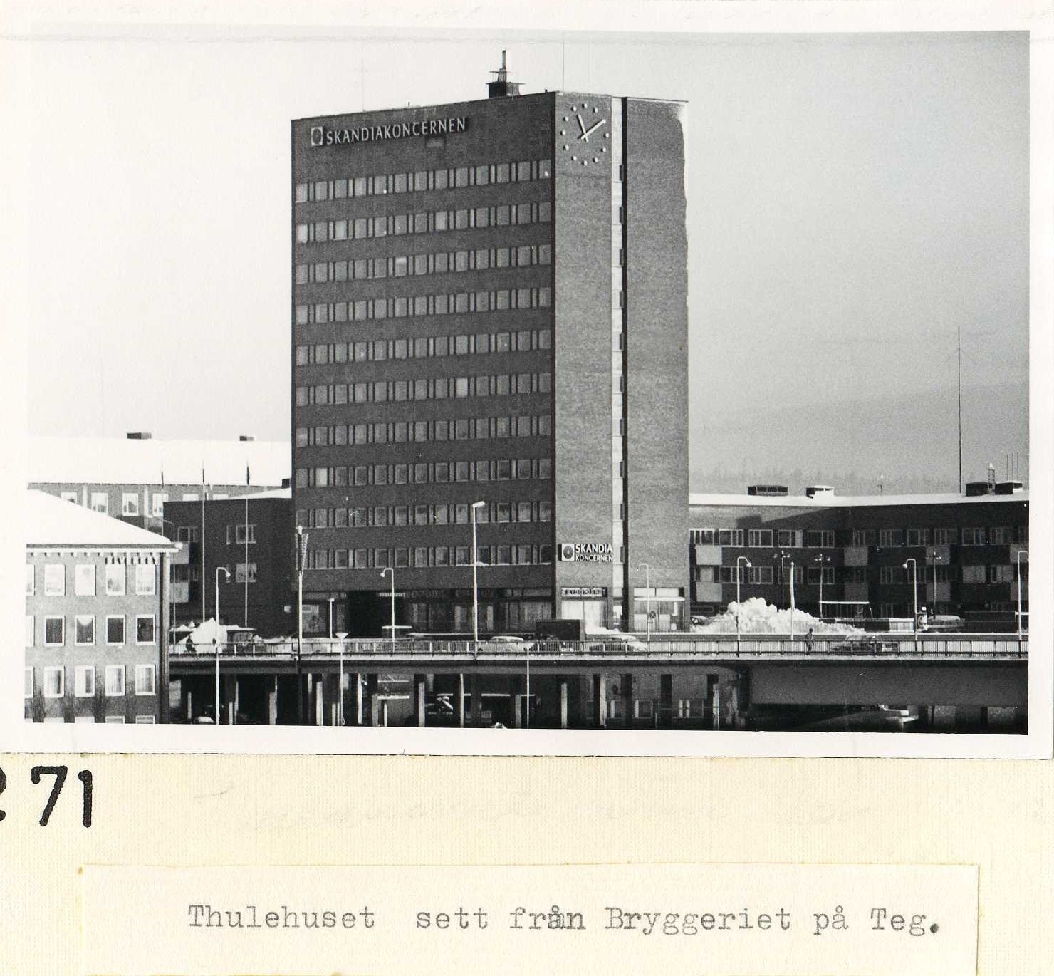 Thulehuset sett från Bryggeriet på Teg 1960-tal