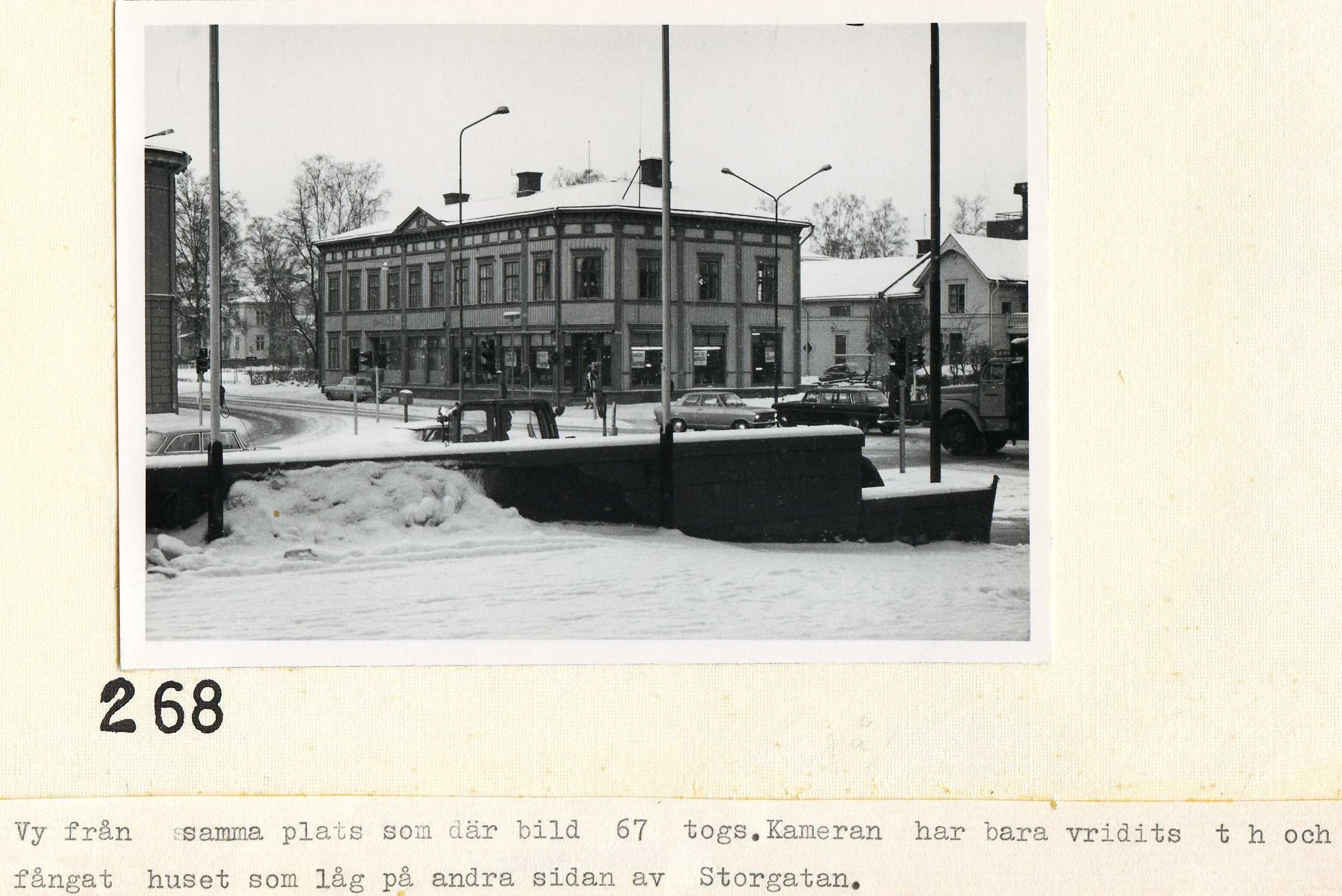 Västra Esplanaden-Storgatan  mitt emot Smörasken 1960-tal