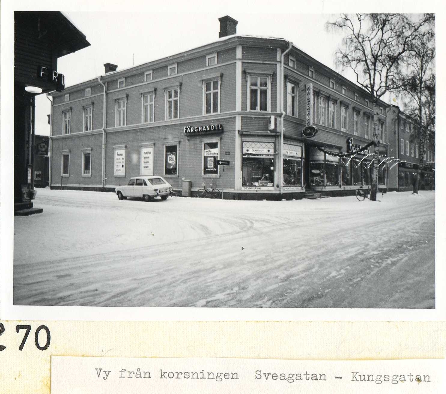 Vy från korsningen Sveagatan-Kungsgatan 1960-tal