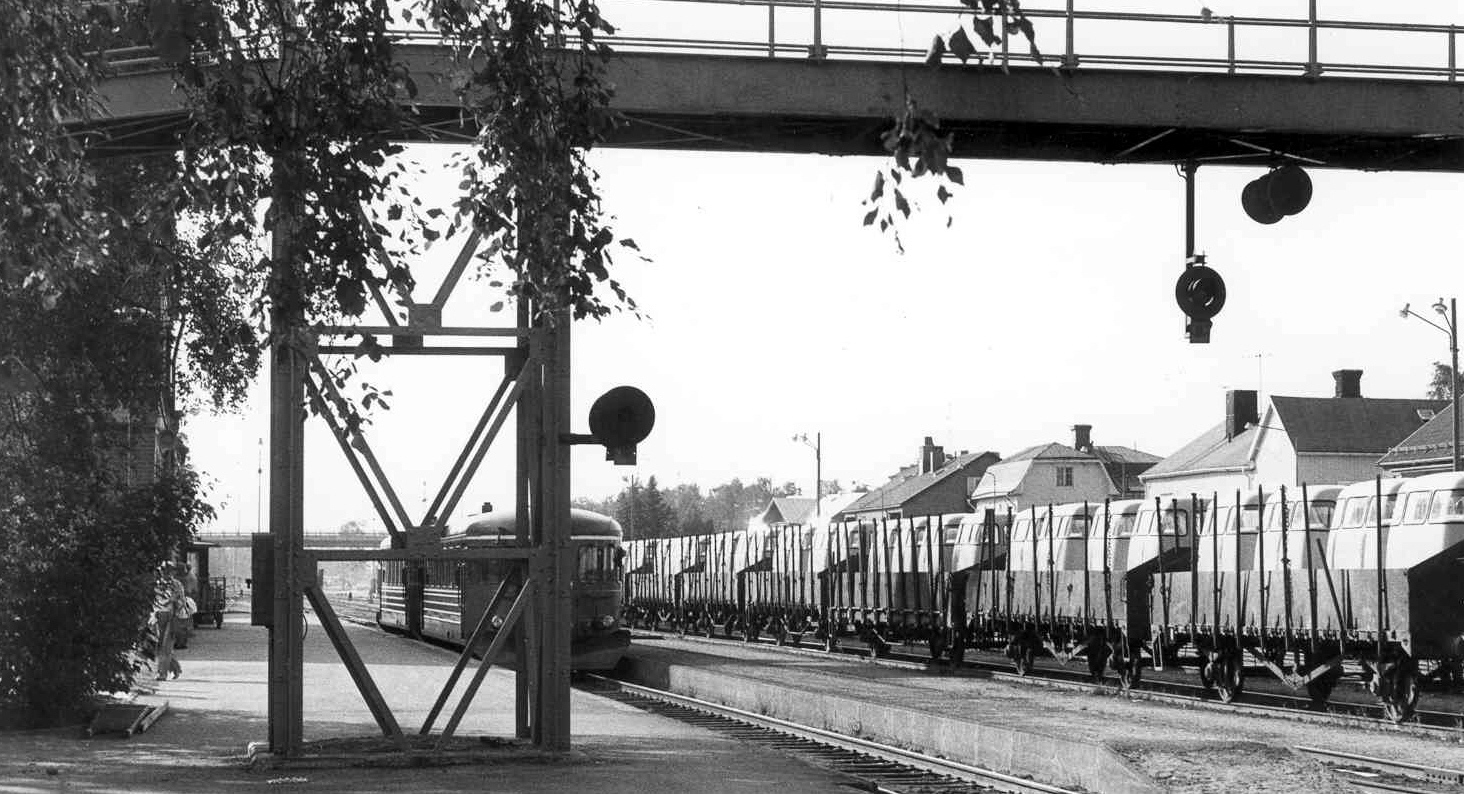 Järnvägsstationen spårområde 1967