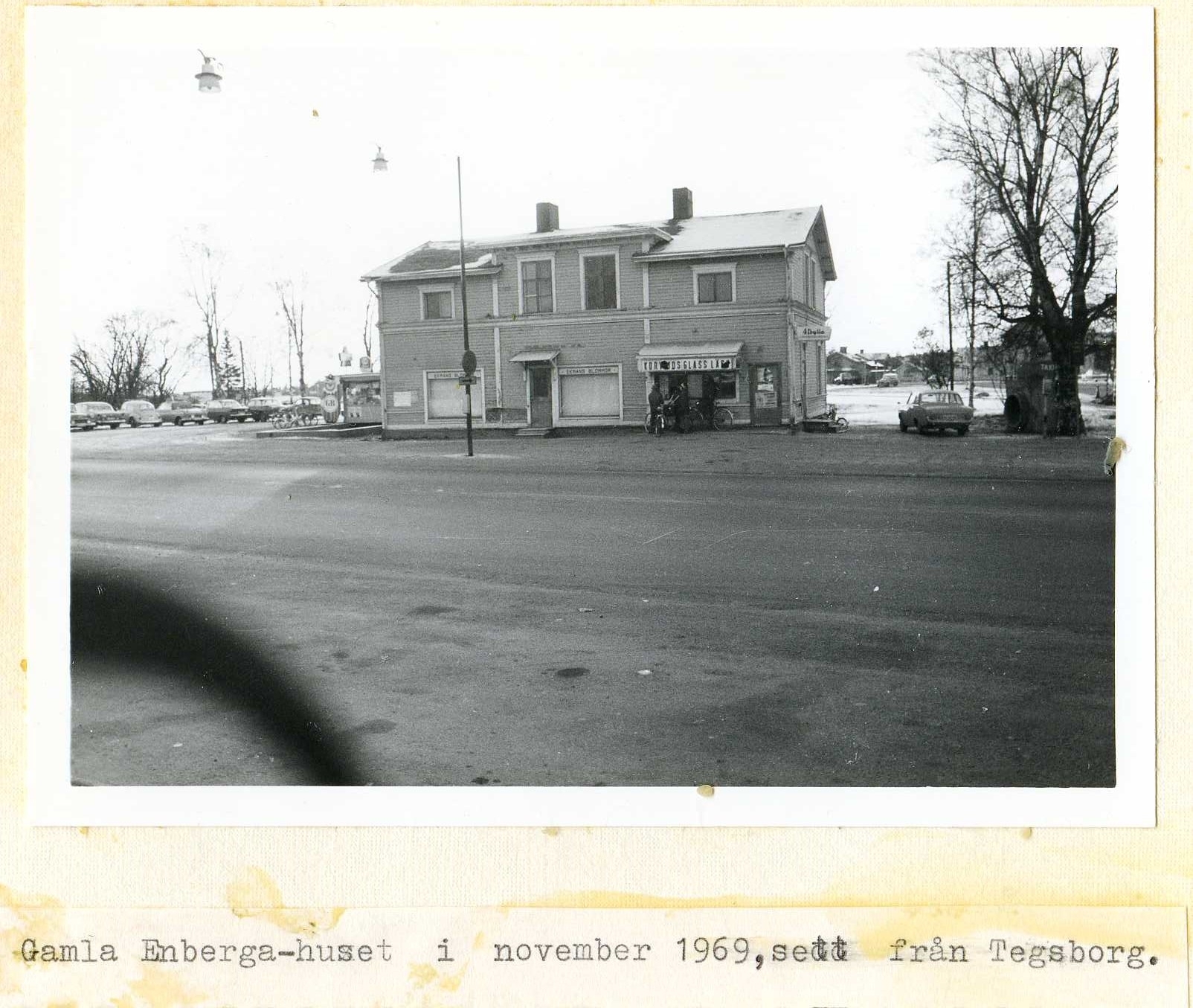 Gamla Enbergahuset sett från Tegsborg nov 1969
