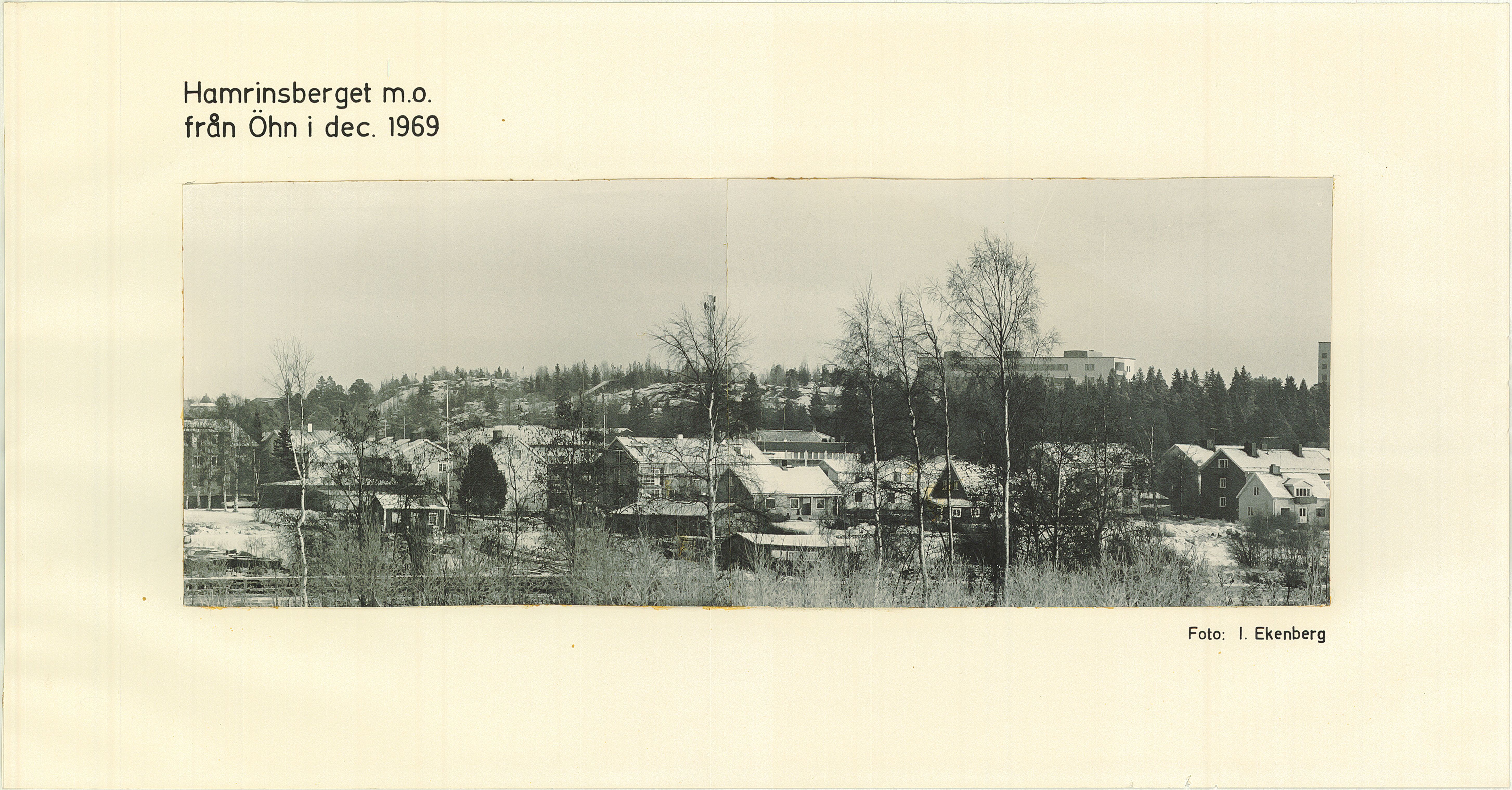 Hamrinsberget med omnejd  från Ön dec 1969