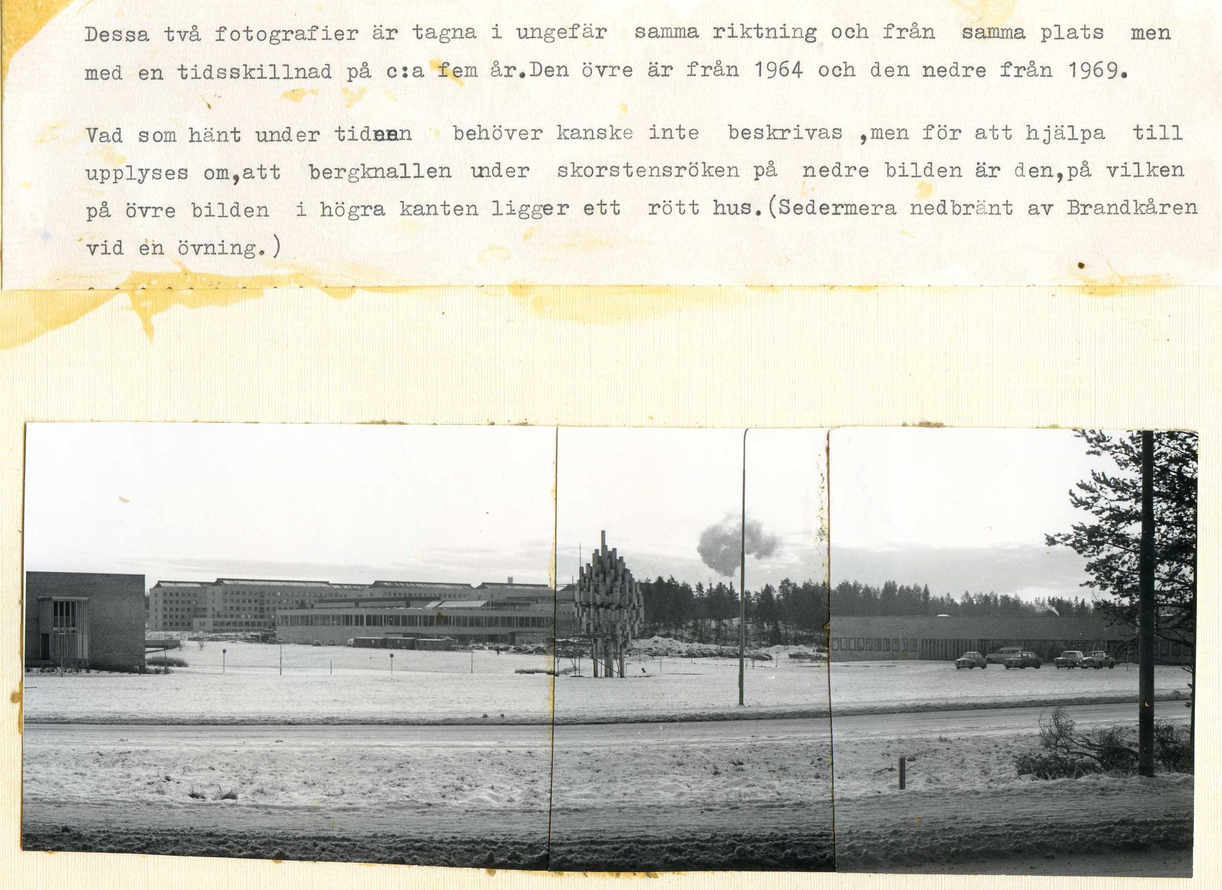 Jämförande bilder av Universitetsområdet 1969  före och efter byggnation  bild 2