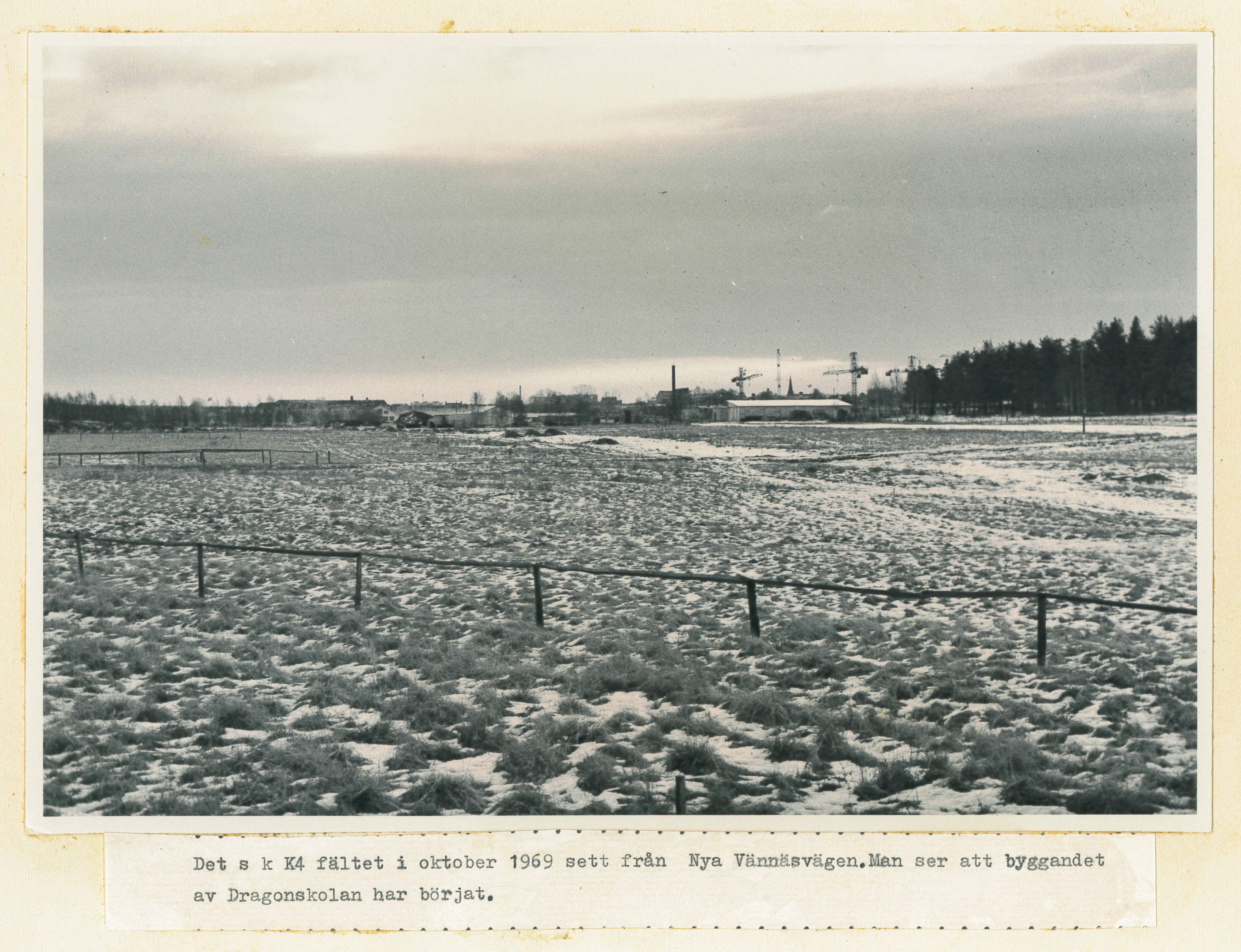 K4-fältet sett från nya Vännäsvägen okt 1969