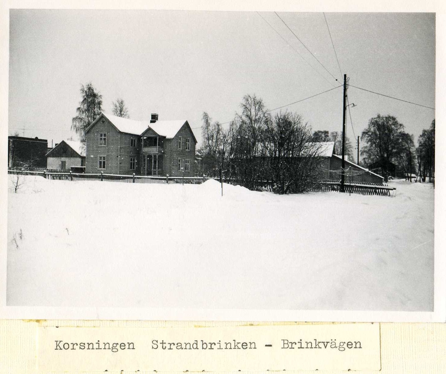 Korsningen Strandbrinken-Brinkvägen 1969