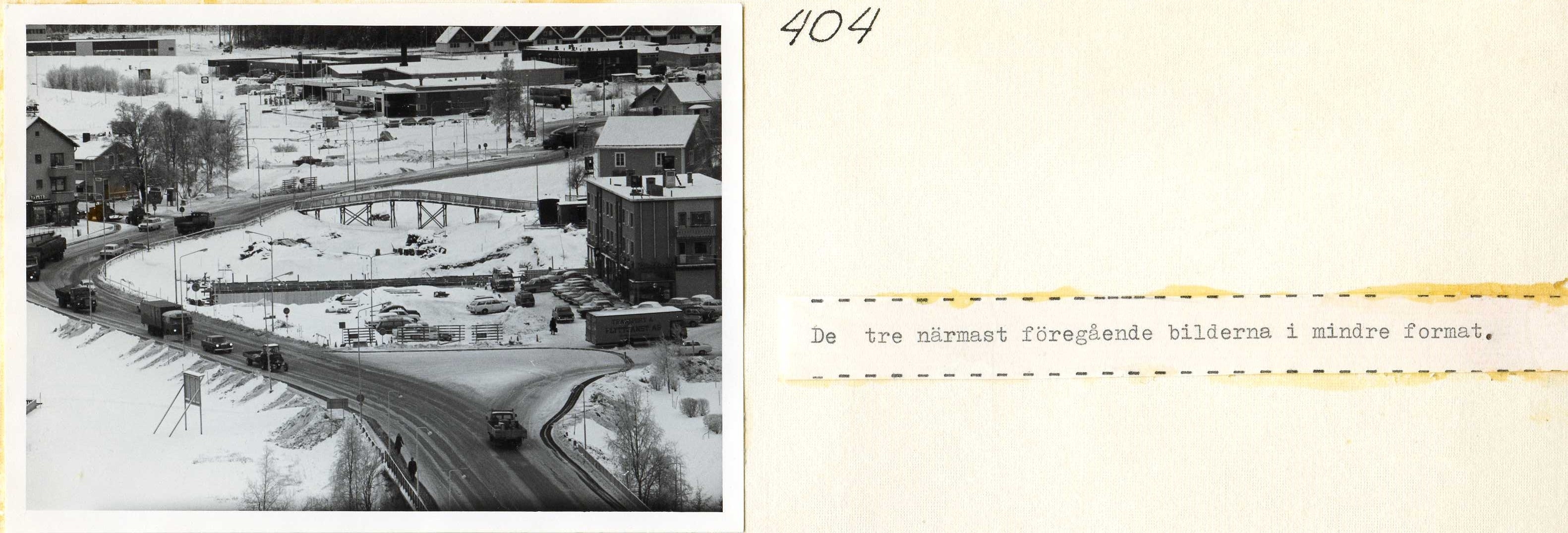 Nya E4-passagen genom Teg börjar byggas nov 1969  teleobjektiv  mindre