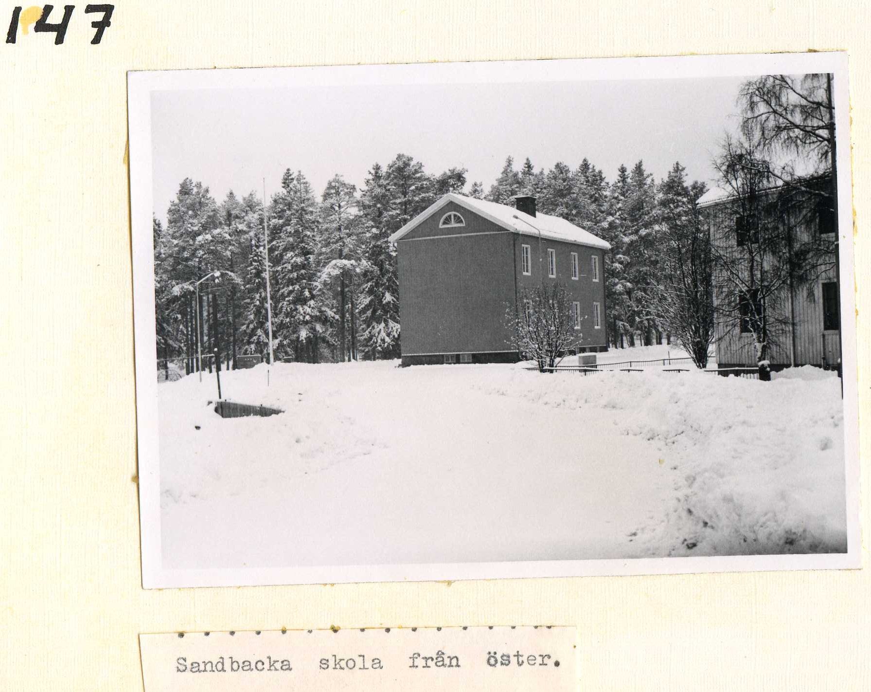 Sandbacka skola från öster 1969