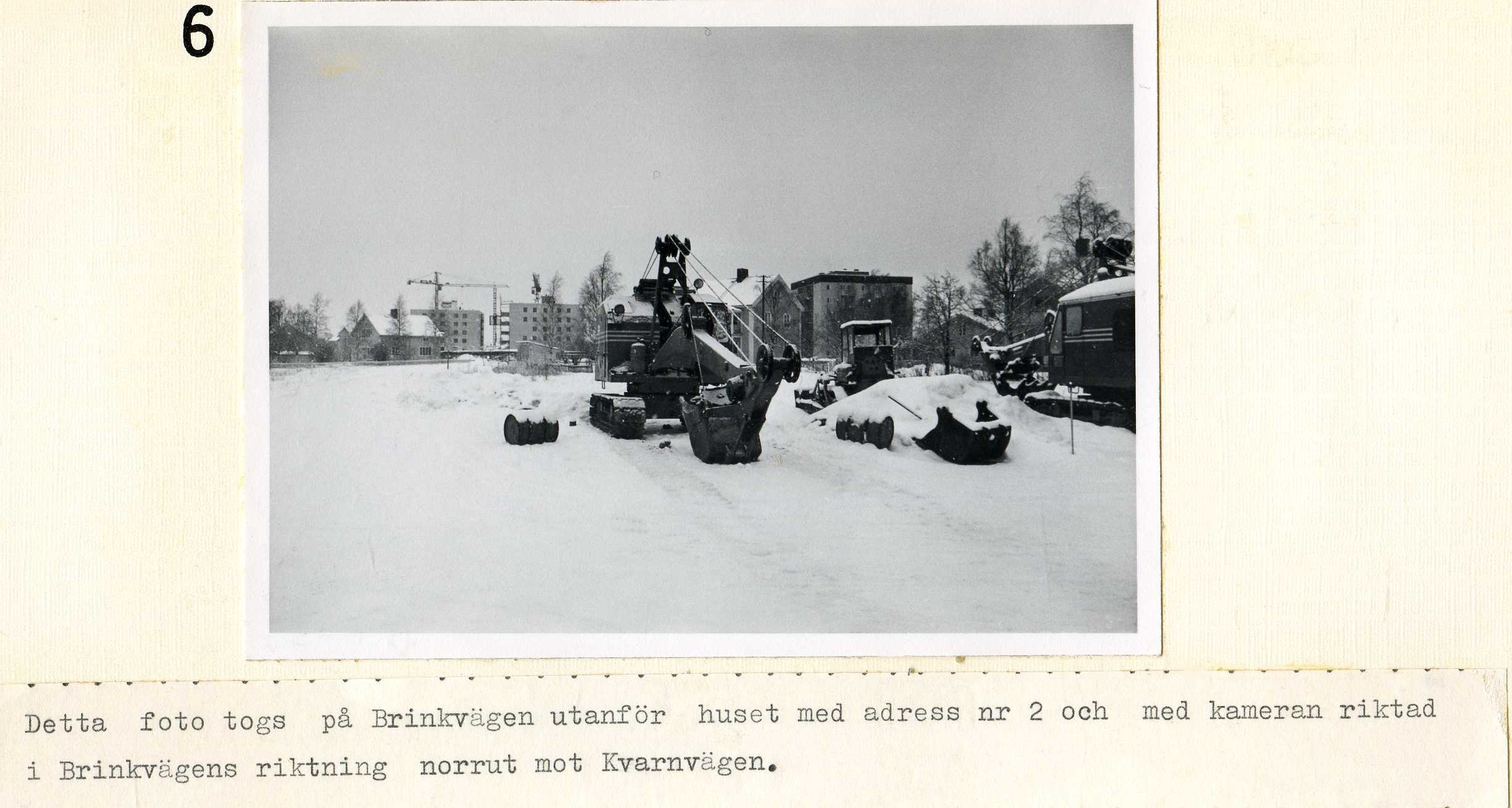 Utanför Brinkvägen 2 mot Kvarnvägen 1969