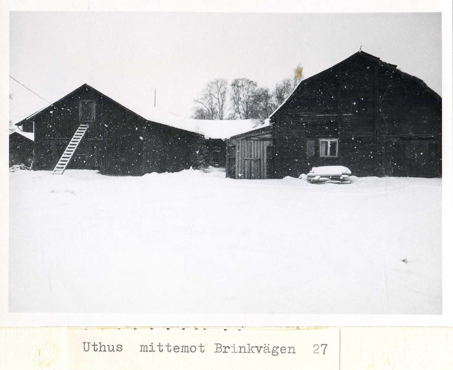Uthus mittemot Brinkvägen 27 1969