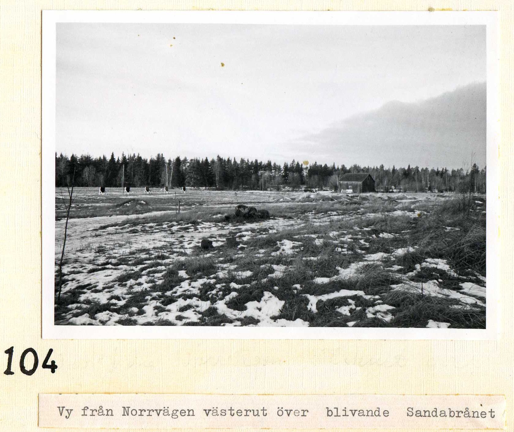 Vy från Norrvägen västerut 1969