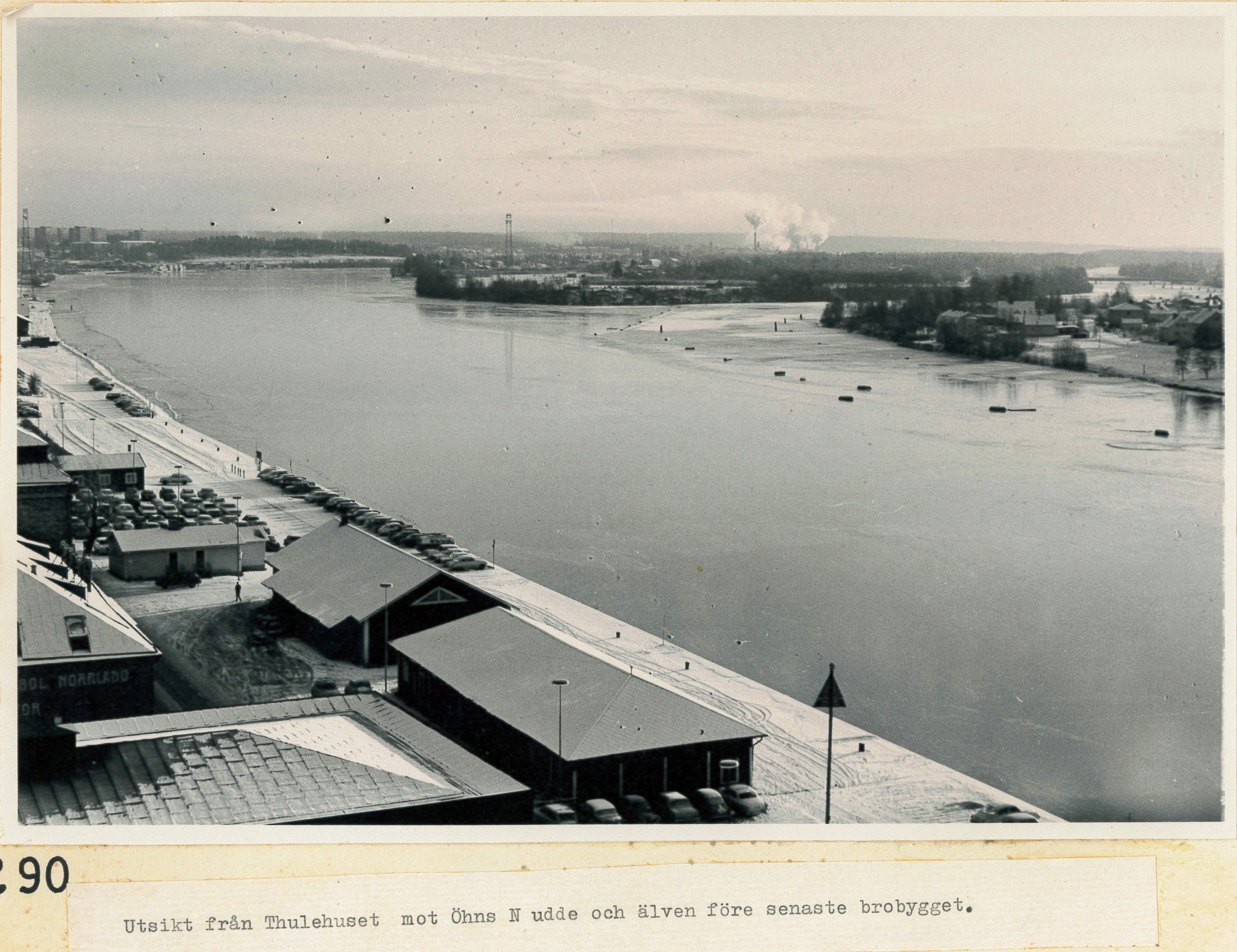 Vy från Thulehuset mot Öhns norra udde nov 1969