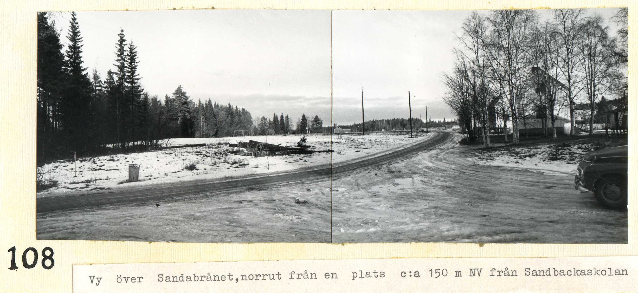 Vy över Sandabrånet norrut 1969