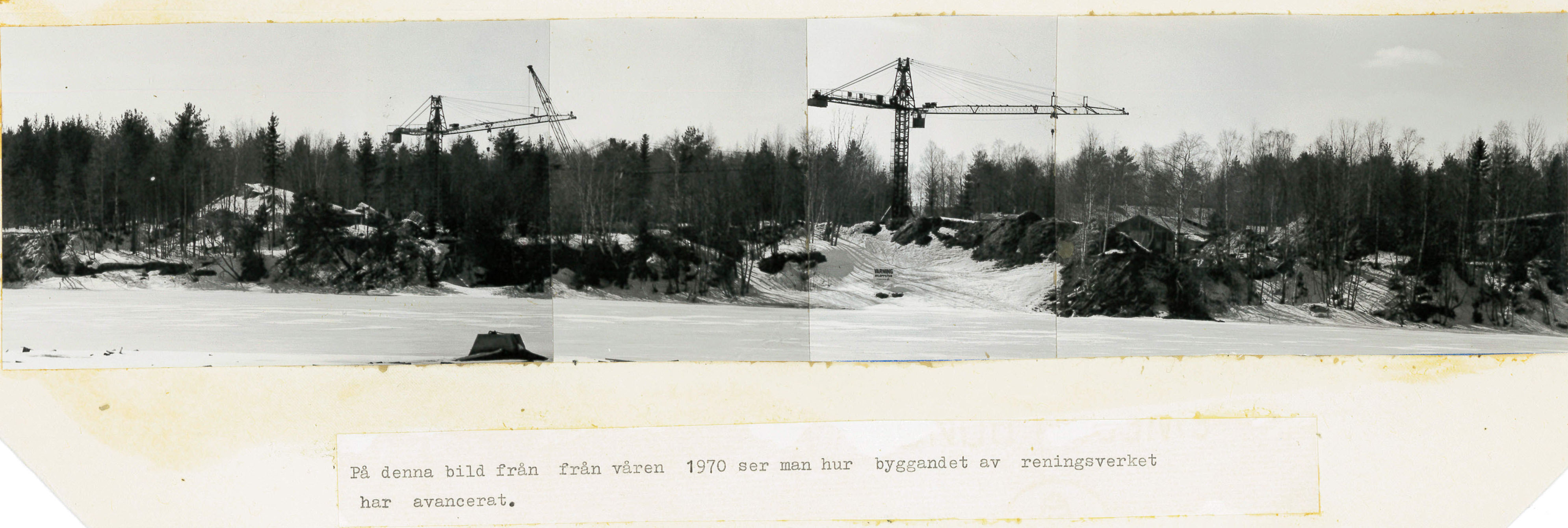 Bygget av reningsverket fortsätter vår 1970