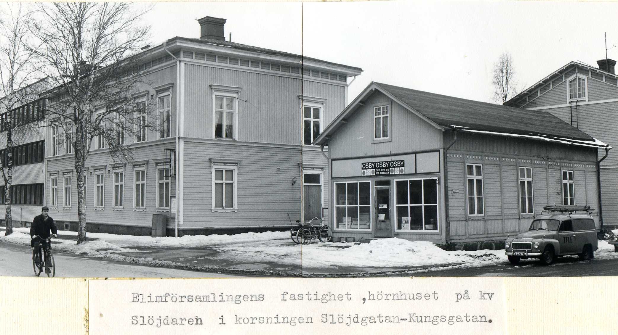 Elimförsamlingens fastighet Slöjdgatan-Kungsgatan kv Slöjdaren 1970