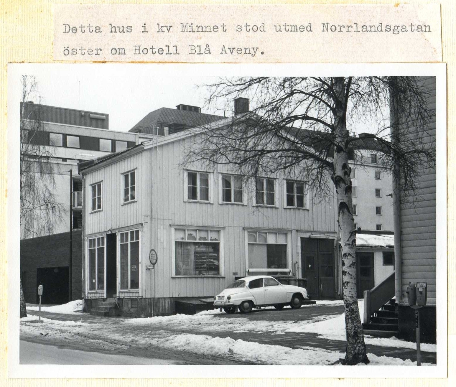 Hus utmed Norrlandsgatan kv Minnet 1970 bild 1