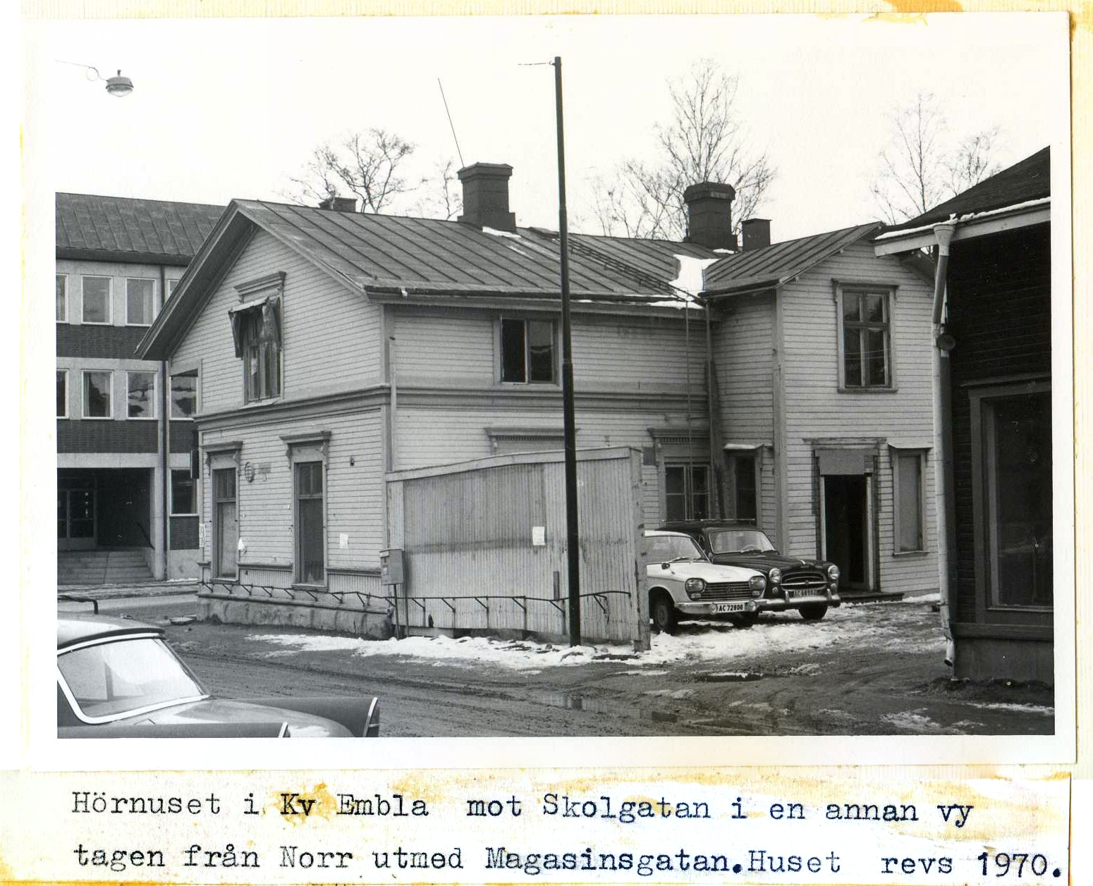 Kv Embla hörnhuset utmed Magasinsgatan feb 1970 bild 4