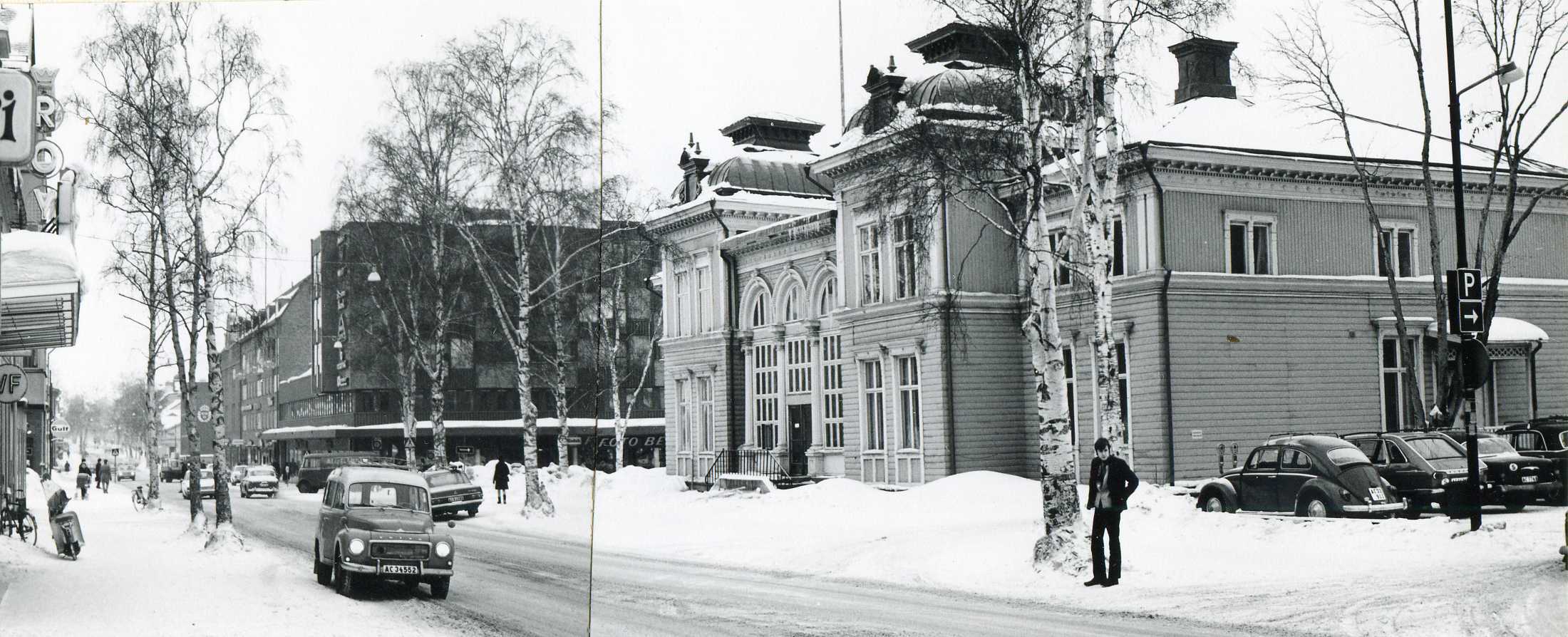 Moritzska gården från Skolgatan mars 1970
