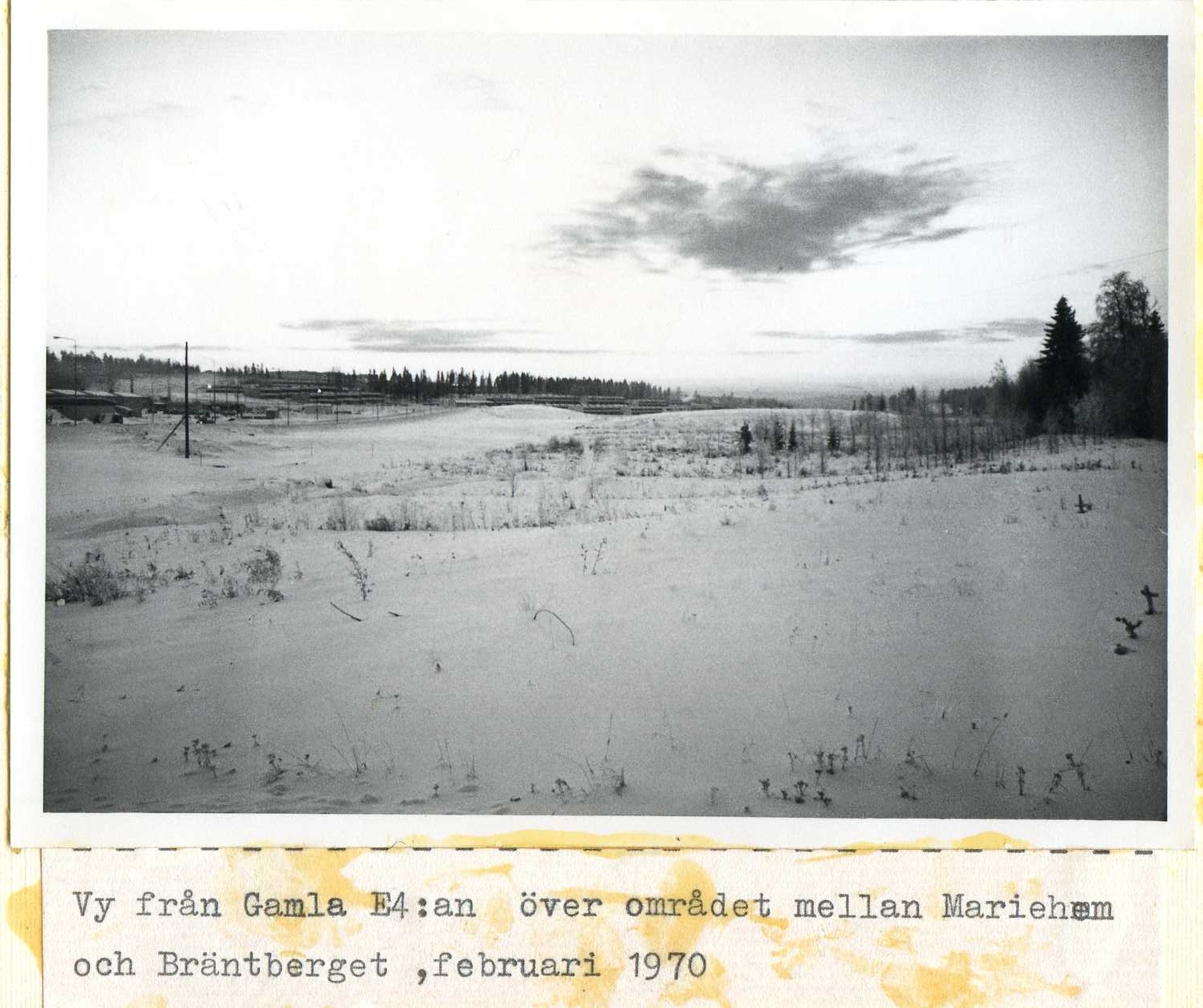 Området mellan Mariehem och Bräntberget feb 1970