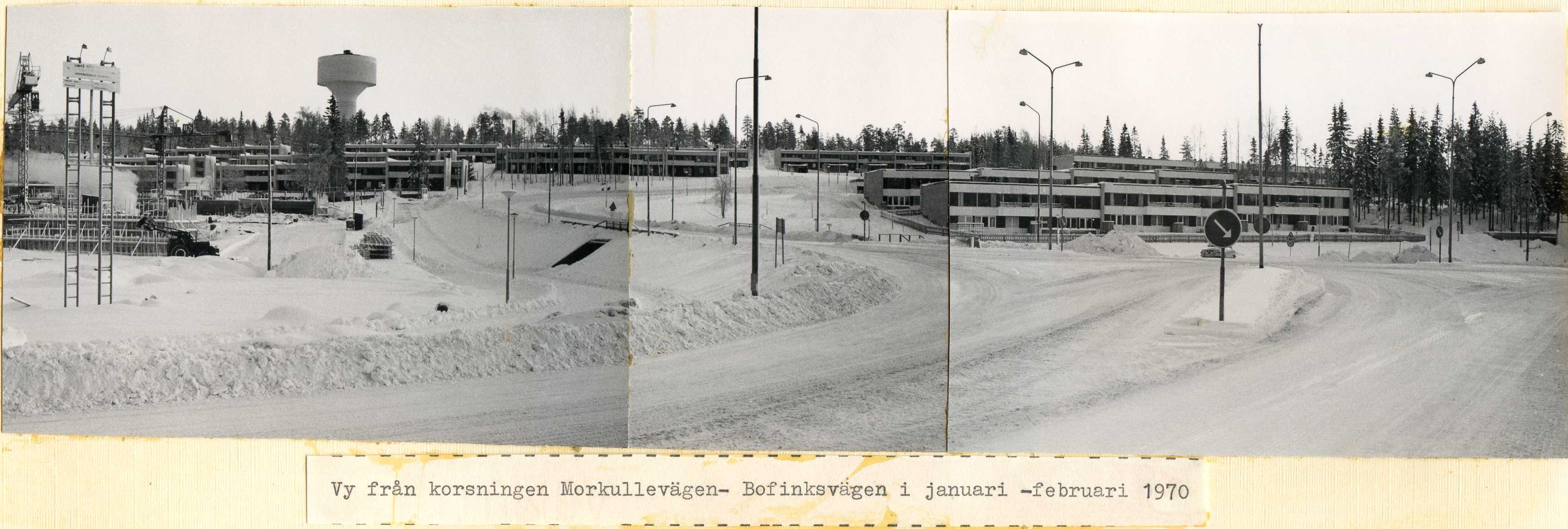 Vy från Morkullevägen-Bofinksvägen jan-feb 1970
