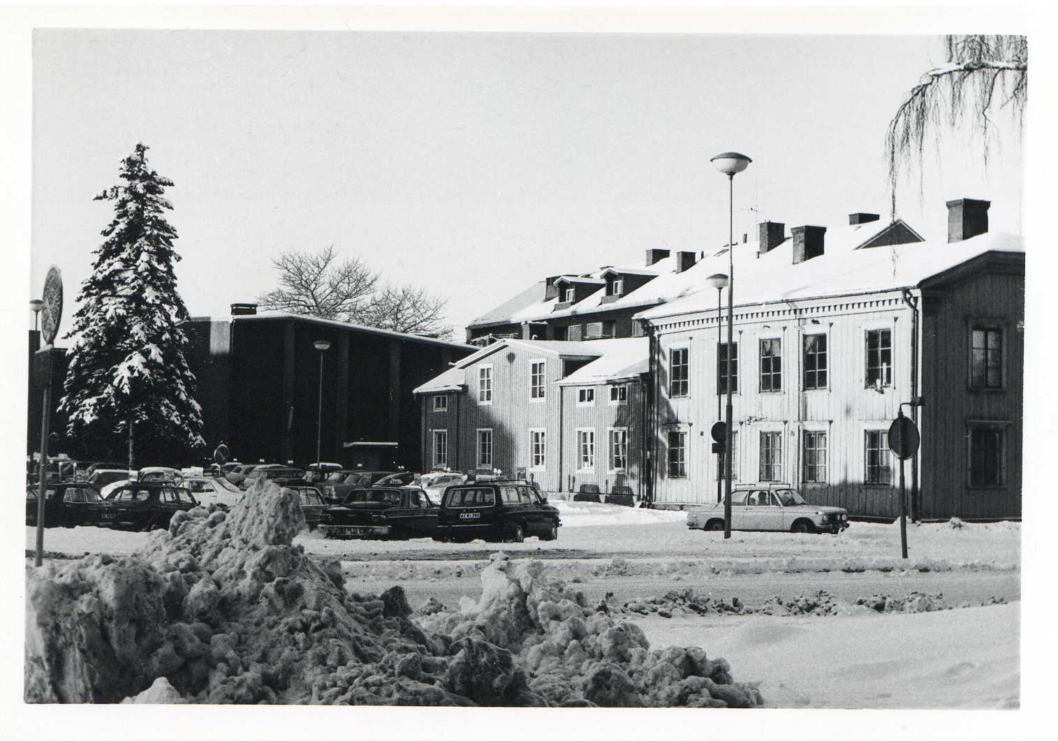 Renmarksesplanaden vid taxi vintern 1971