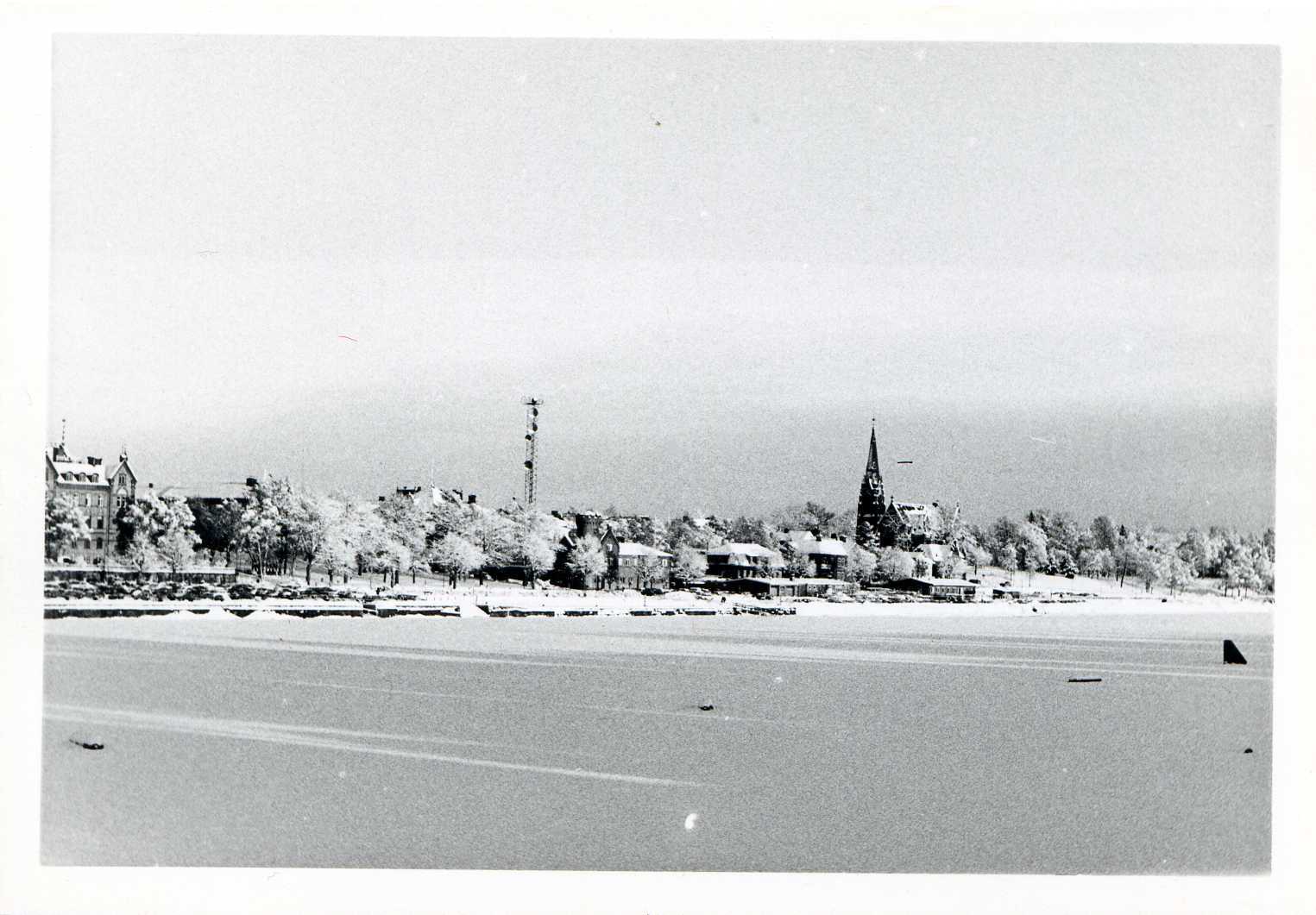 Utsikt mot stan från Teg vintern 1971