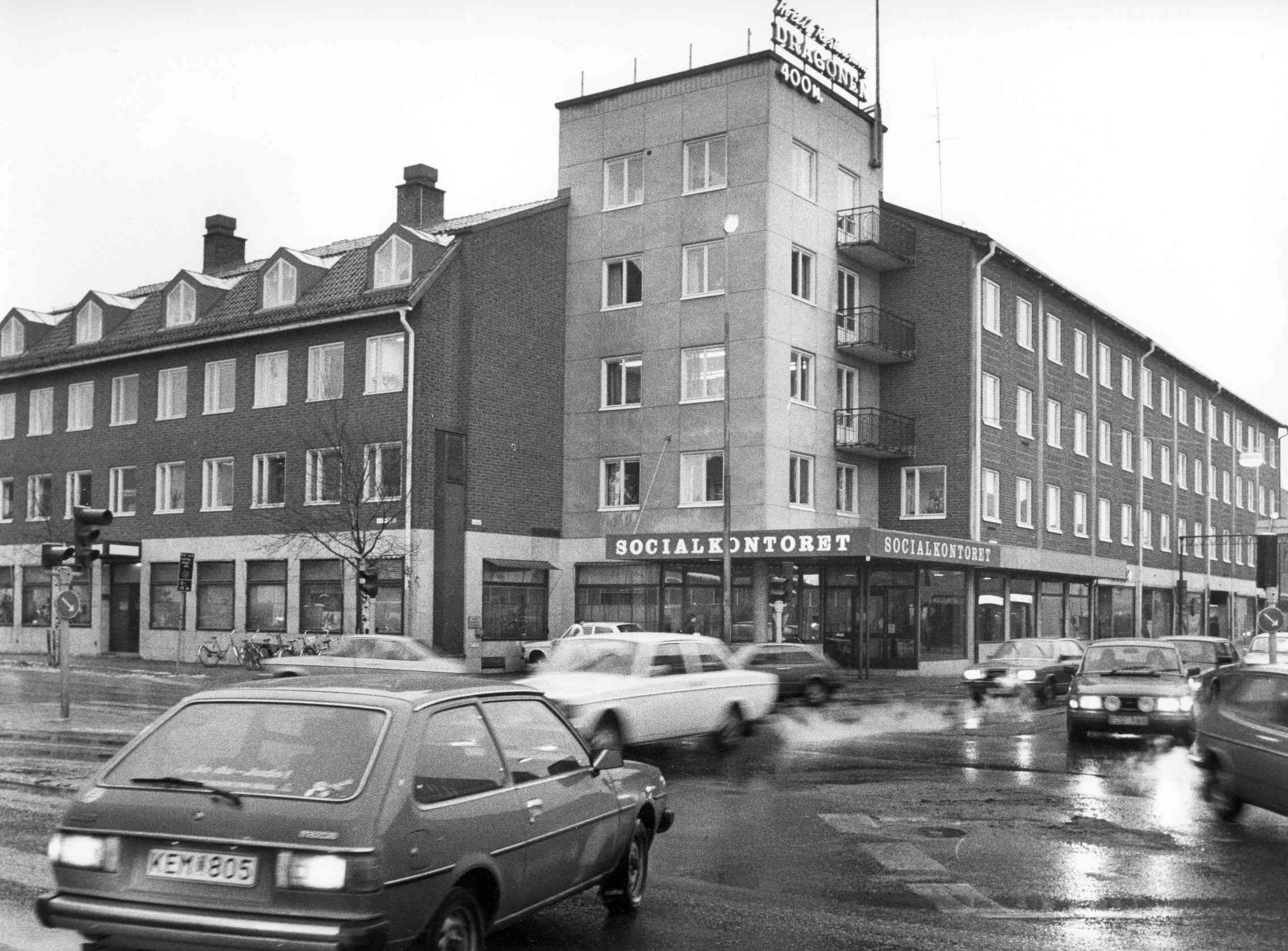 Västra Esplanaden-Storgatan april 1981