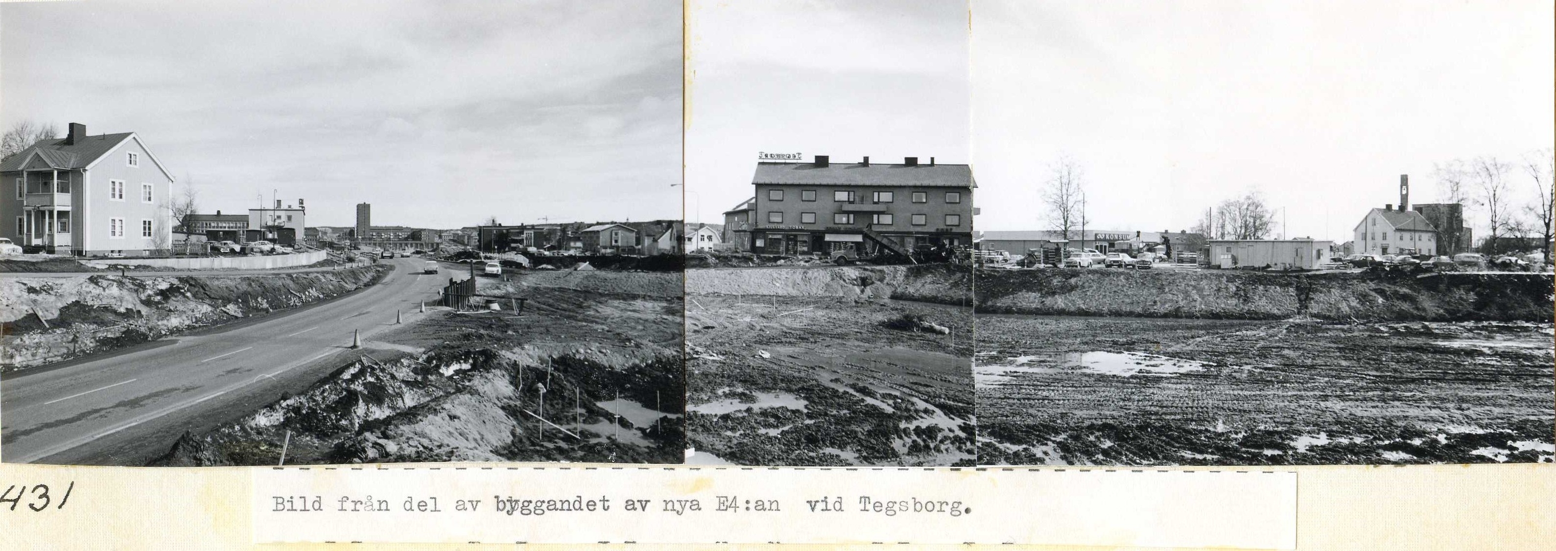 Byggandet av nya E4 vid Tegsborg