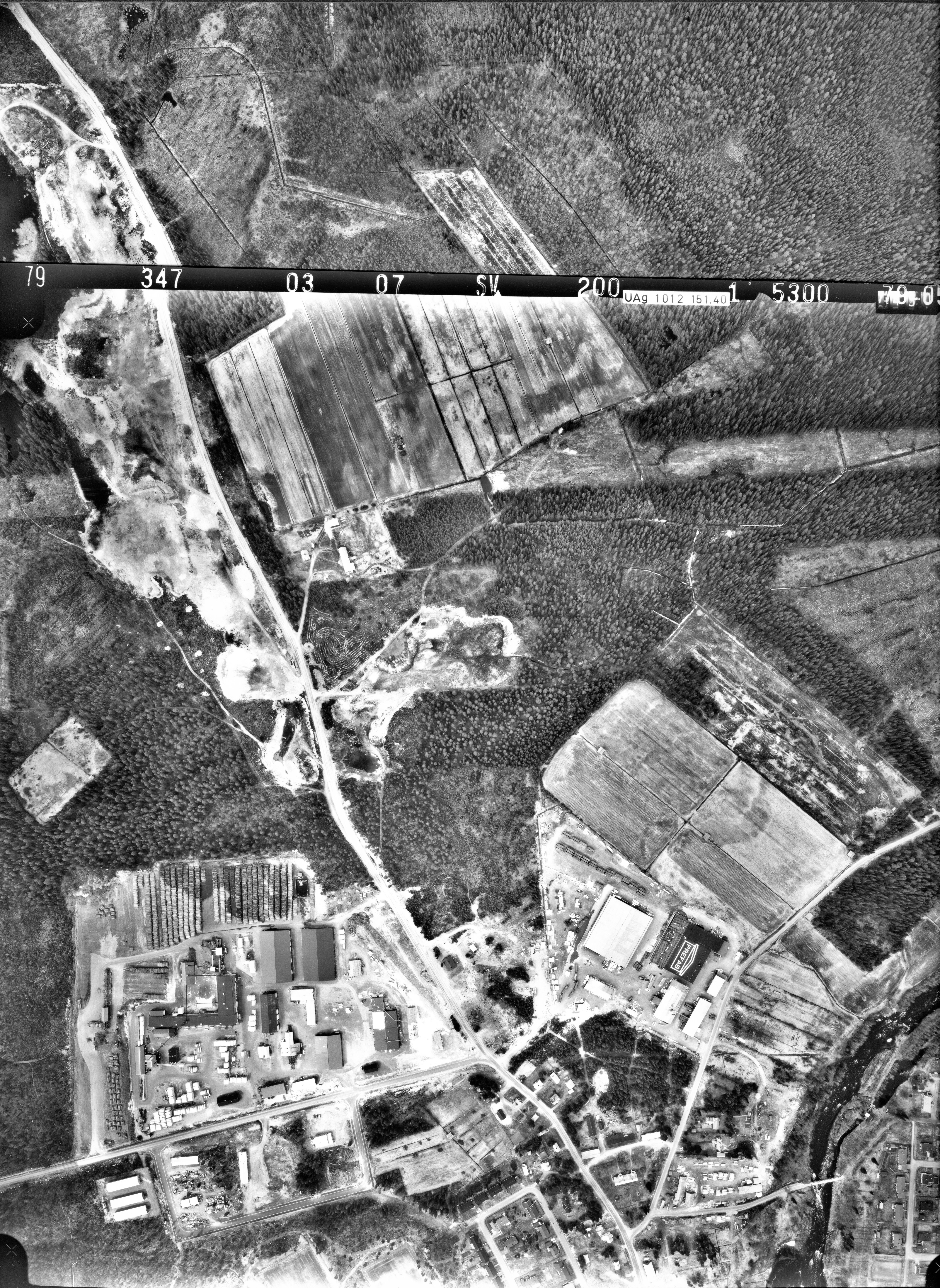 Del av Sävar flygfoto