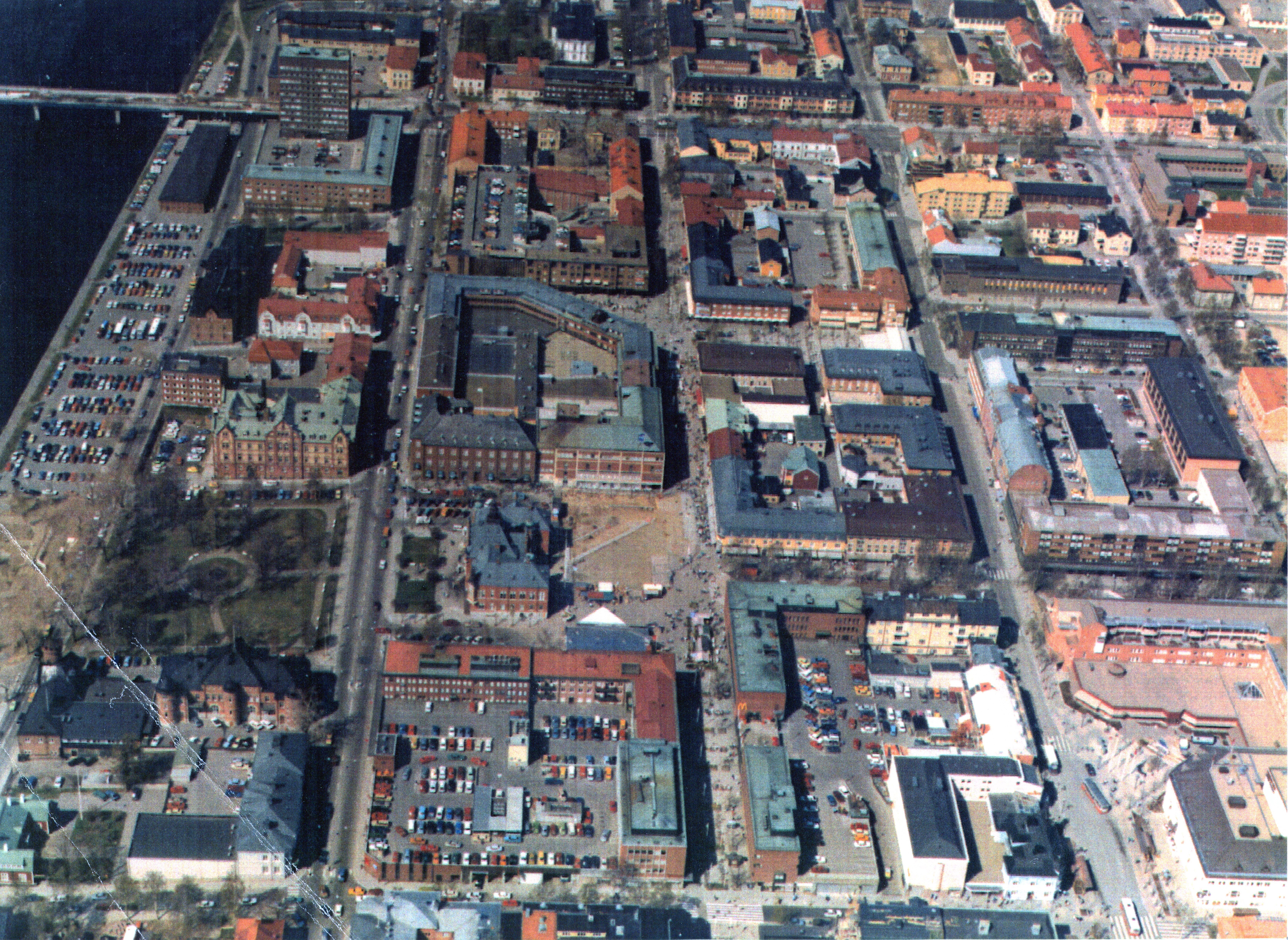 Umeås centrala delar uppifrån